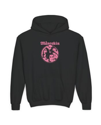 Maneskin Pink Fisheye Band Youth Heavy Blend Hooded Sweatshirt