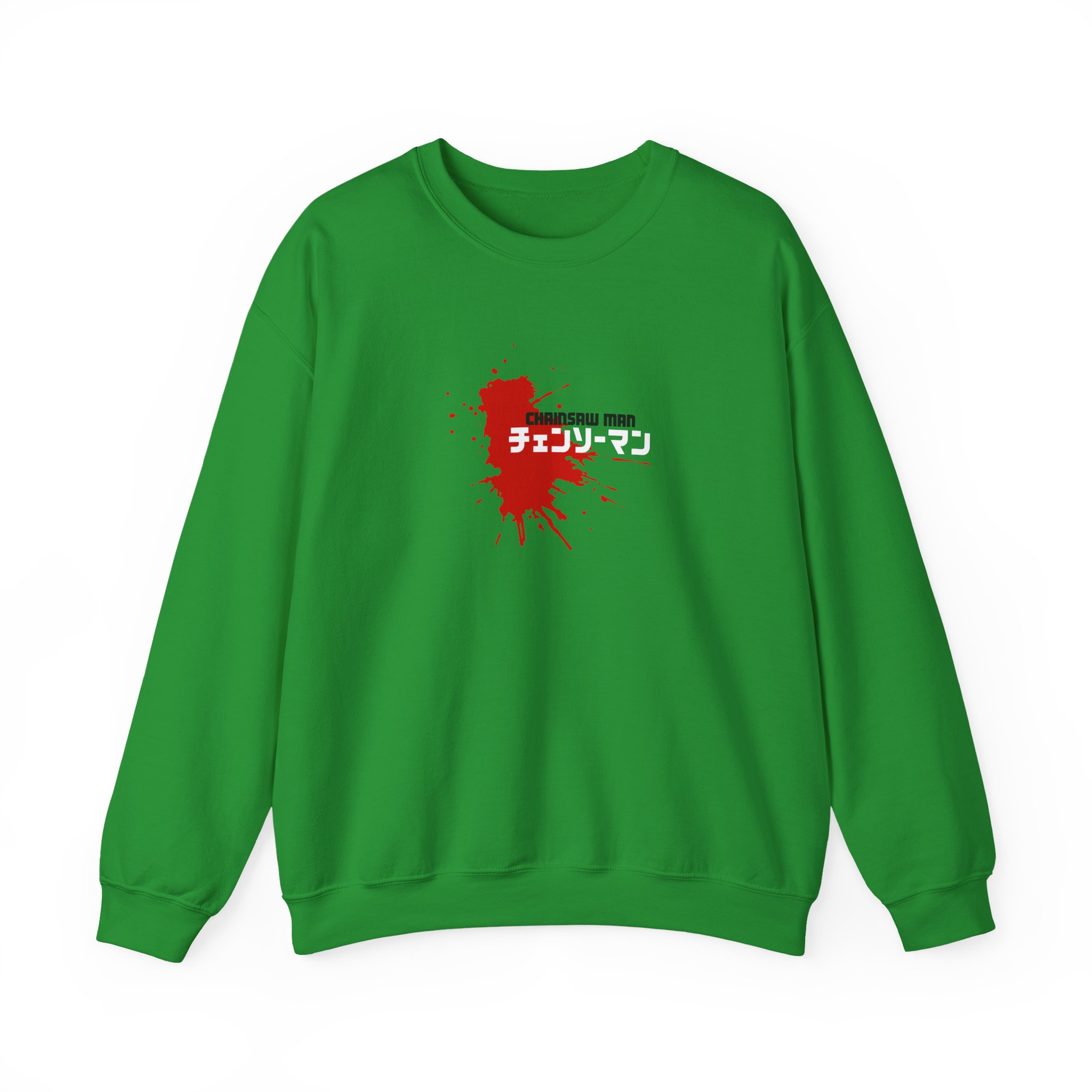 Chainsaw Man Power Grey Melange Unisex Heavy Blend™ Crewneck Sweatshirt - Image 7