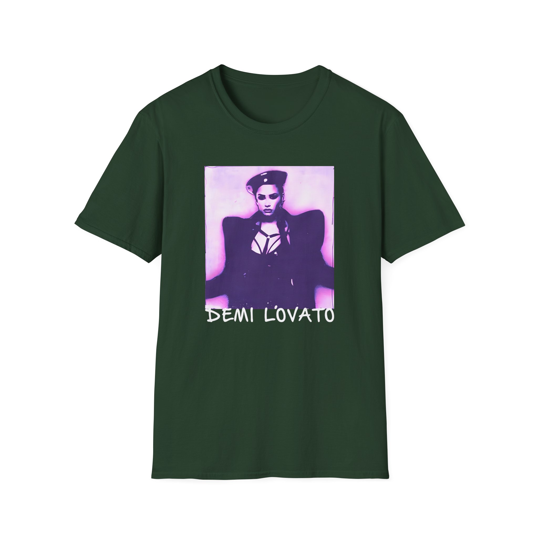 D L Lilac Gradient Photo Unisex Softstyle T-Shirt - Image 9