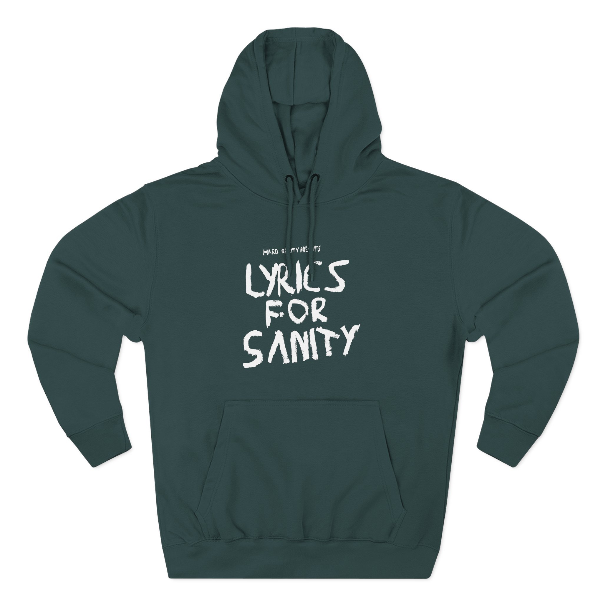 Songer Lyrics for Sanity Three-Panel Fleece Hoodie - Image 7