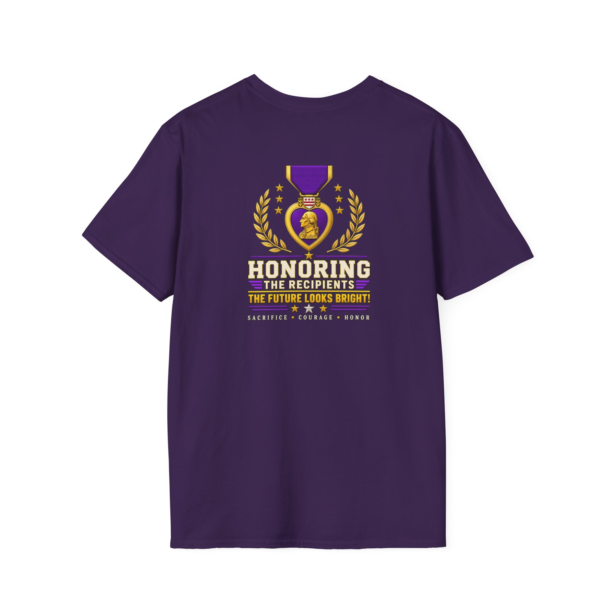 Valuetainment Purple Heart Unisex Softstyle T-Shirt - Image 10