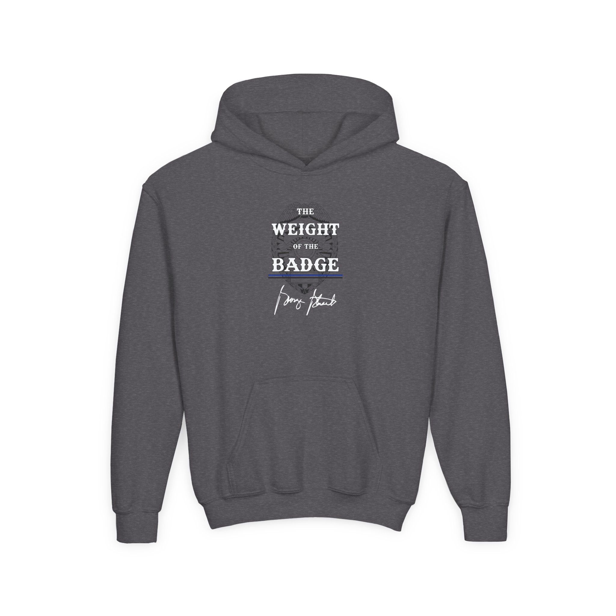 George Strait Satin Youth Heavy Blend Hooded Sweatshirt - Image 7