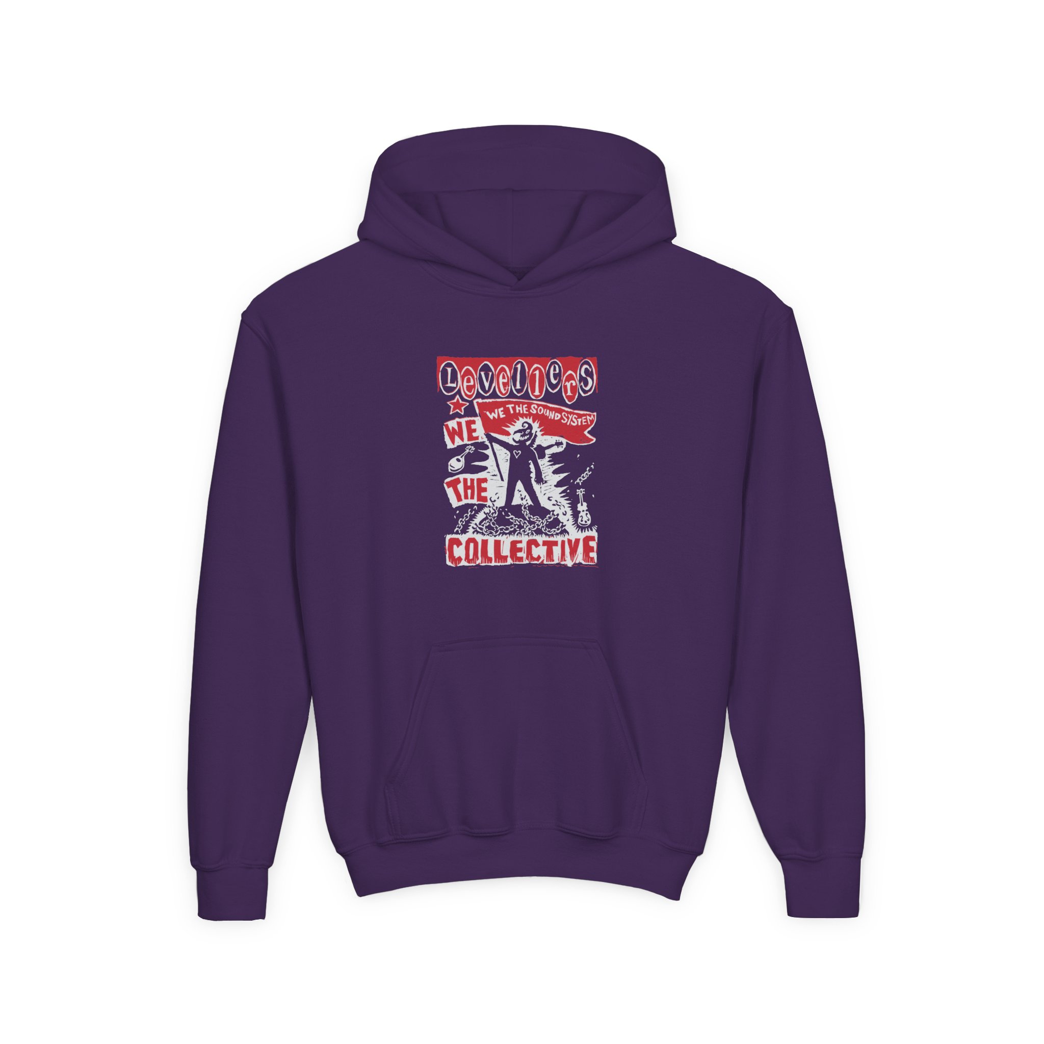 Levellers 2025 March We the Collective Tour Youth Heavy Blend Hooded Sweatshirt - Image 11