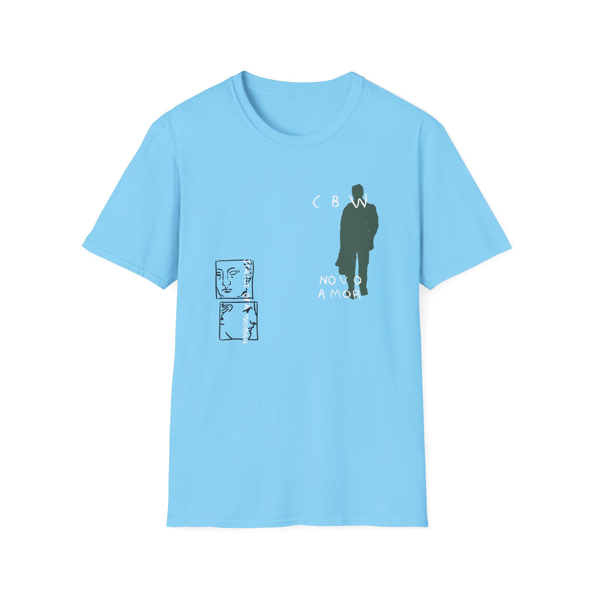 Novo Amor Statue Unisex Softstyle T-Shirt - Image 9