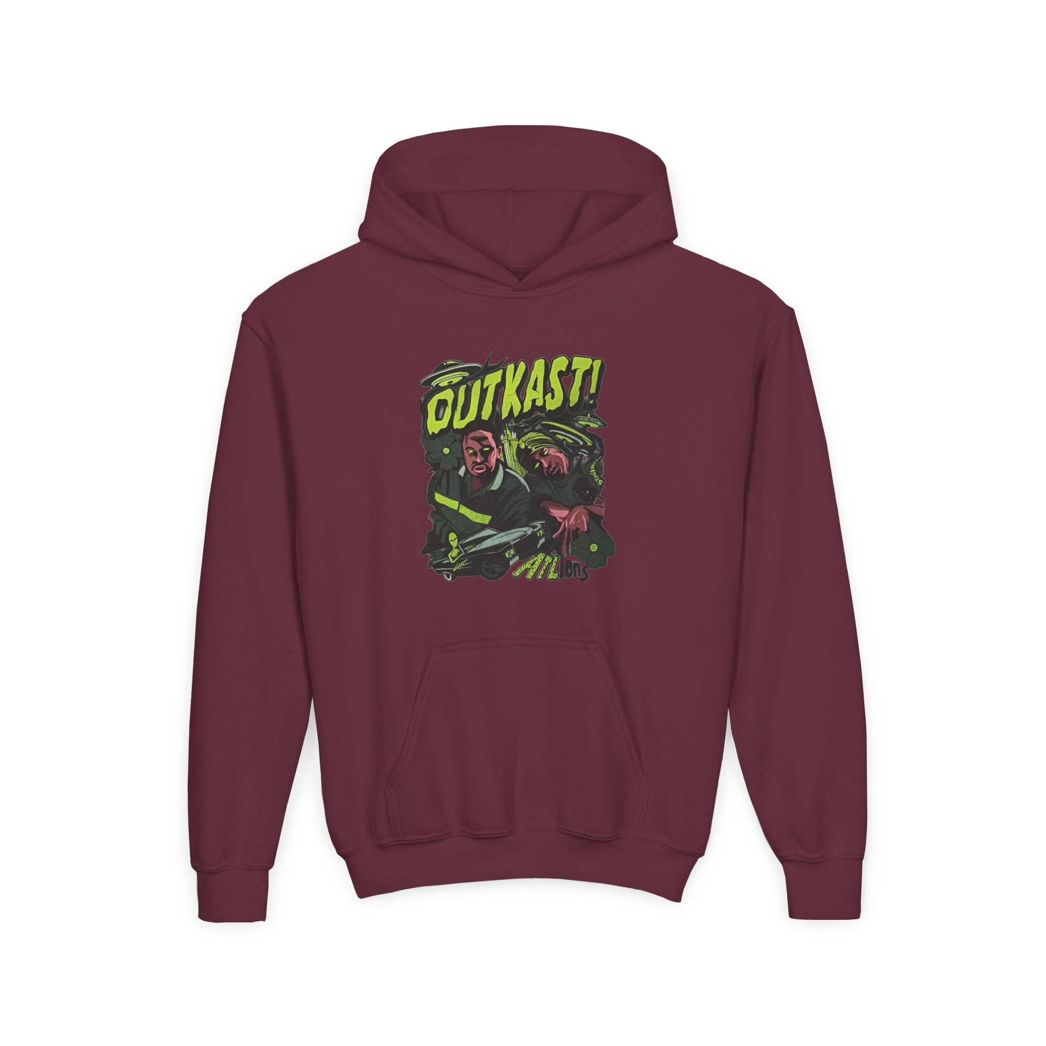 Youth Outkast ATLiens Heavy Blend Hooded Sweatshirt - Image 3
