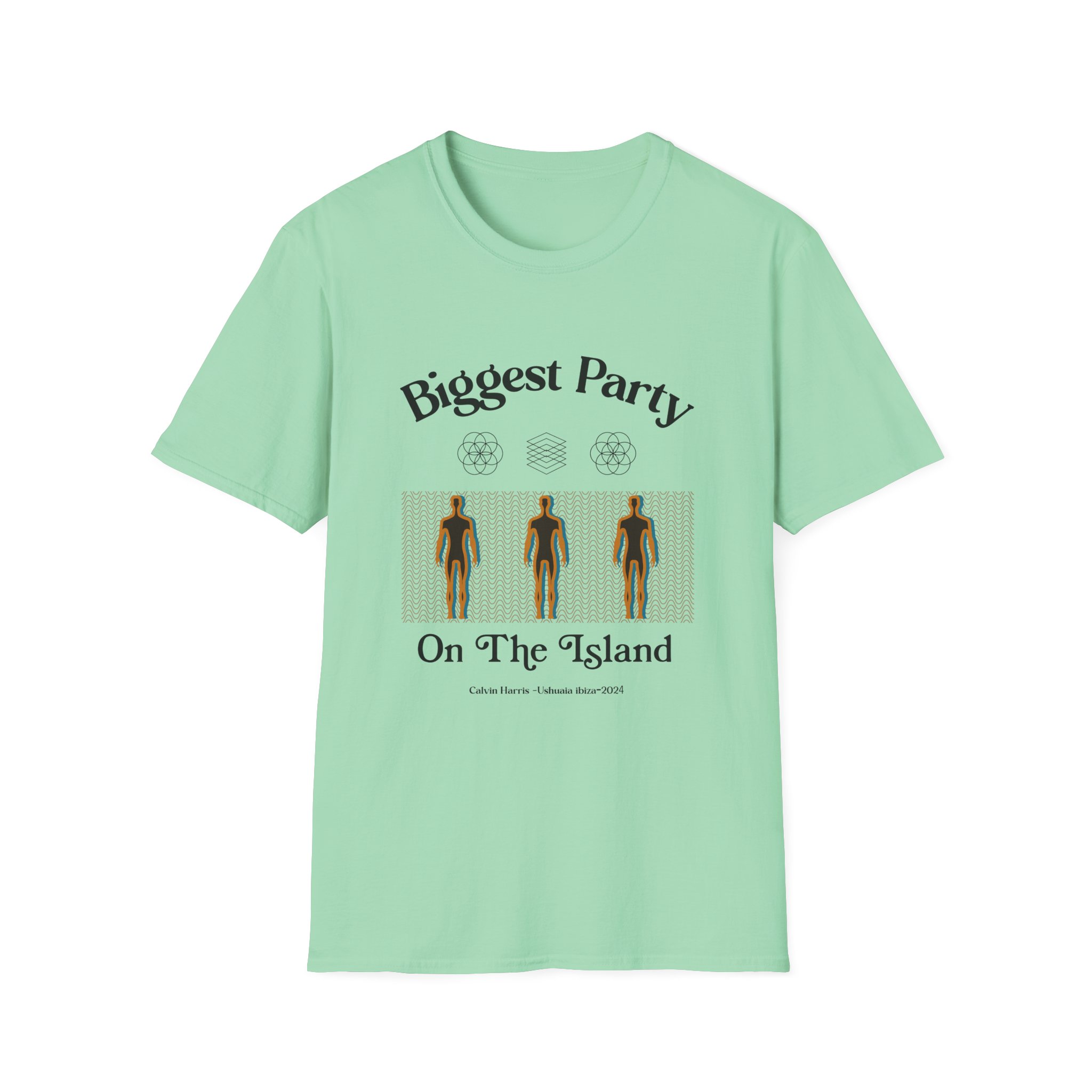 Calvin Harris Ushuaia Higher Island Party Unisex Softstyle T-Shirt - Image 17