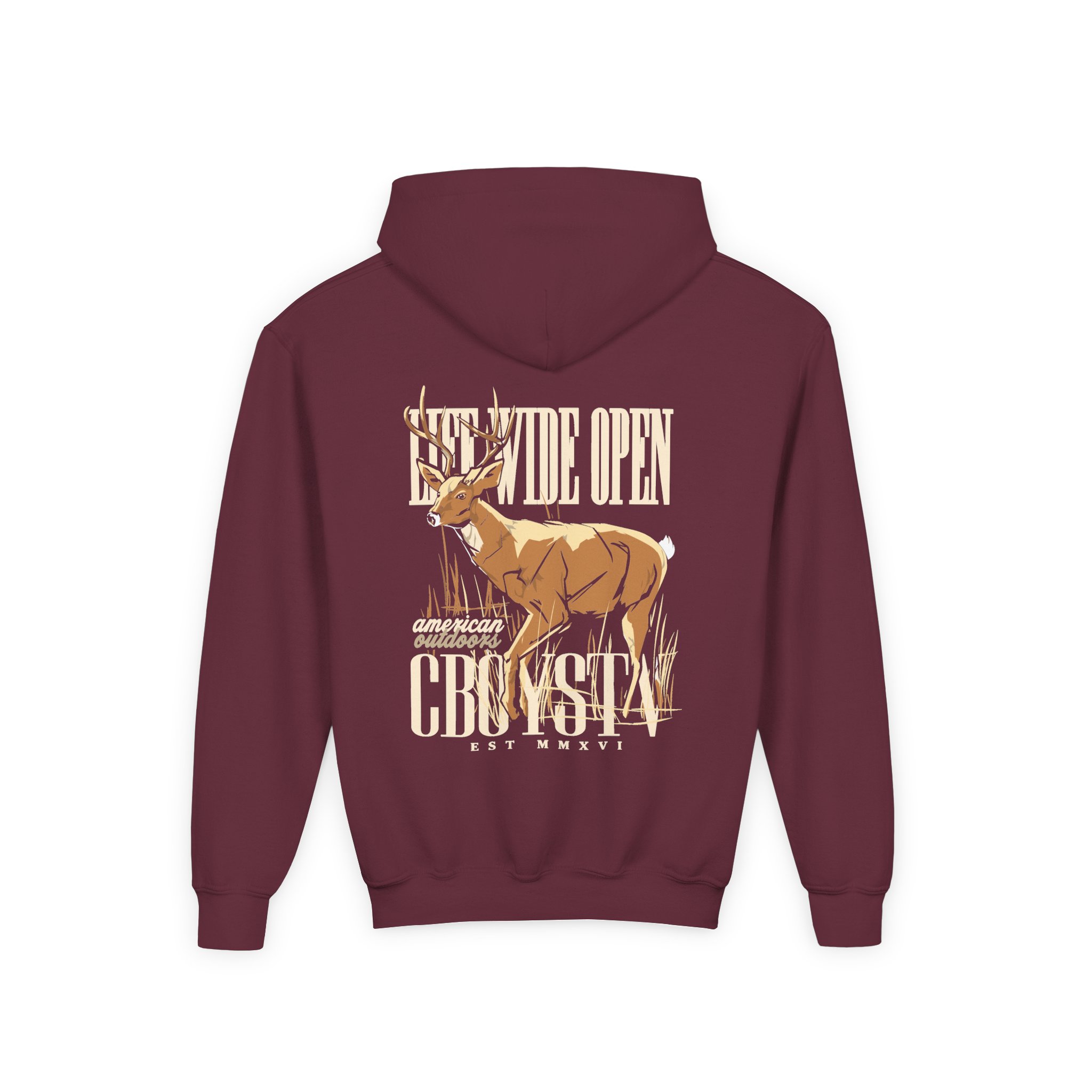 Cboystv Whitetail Youth Heavy Blend Hooded Sweatshirt - Image 4