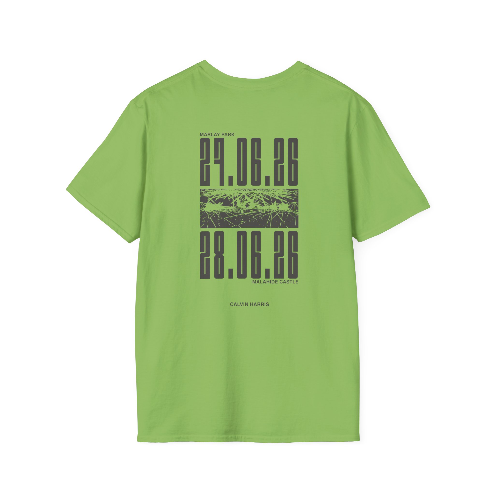 Calvin Harris Malahide Castle Tour Unisex Softstyle T-Shirt - Image 18