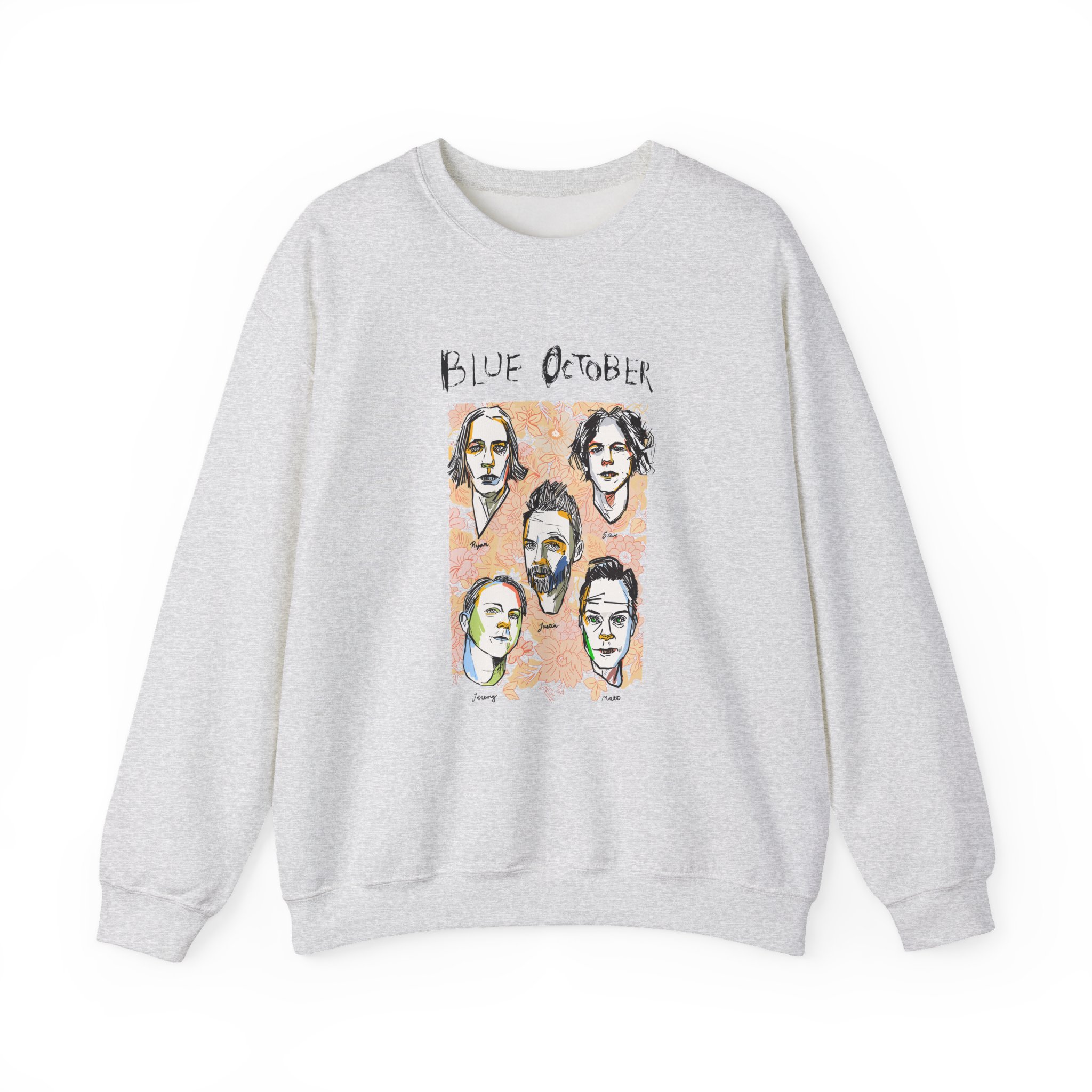 Blue October Caricature Unisex Heavy Blend™ Crewneck Sweatshirt - Image 5