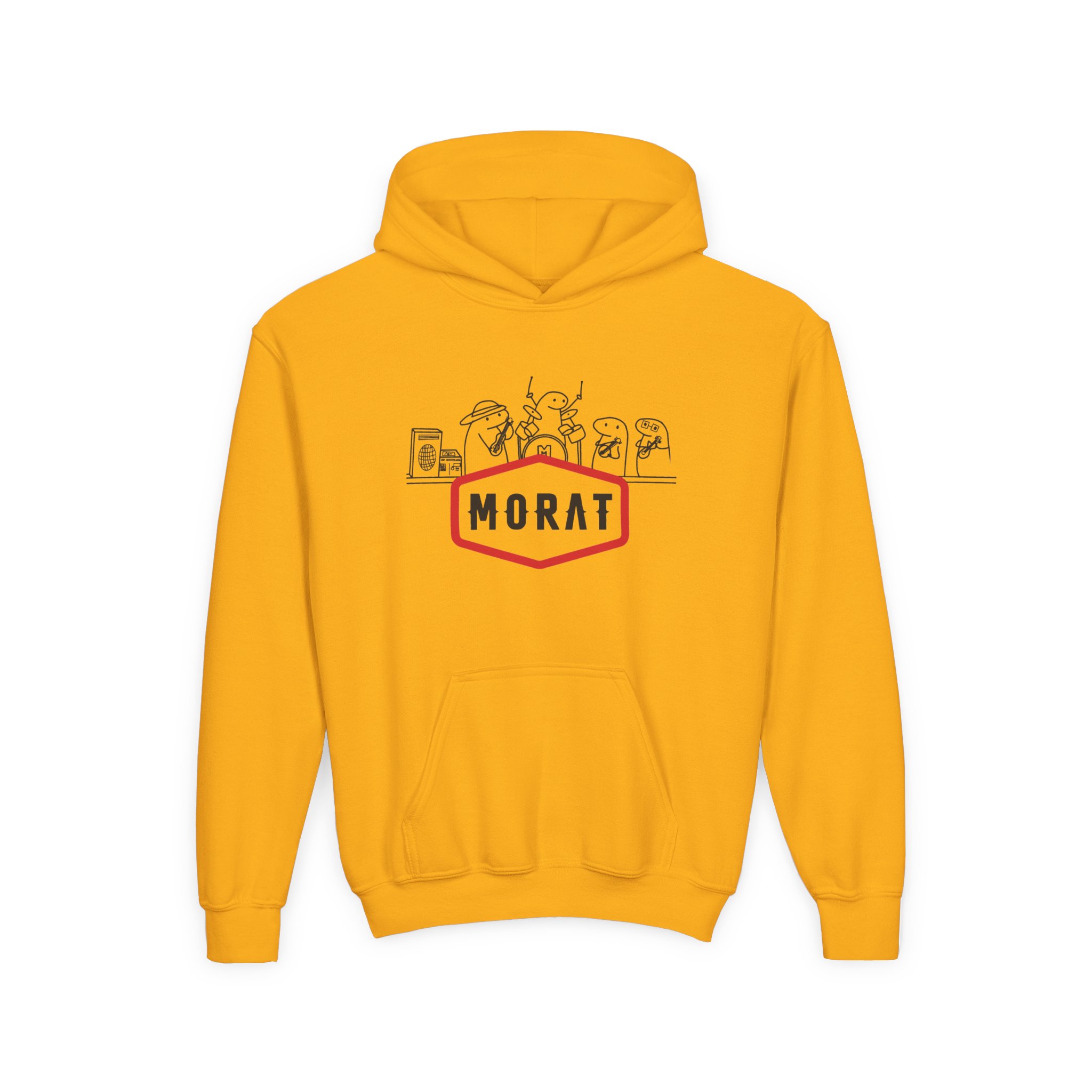 Morat Name Drawing Flork Playera Youth Heavy Blend Hooded Sweatshirt - Image 5