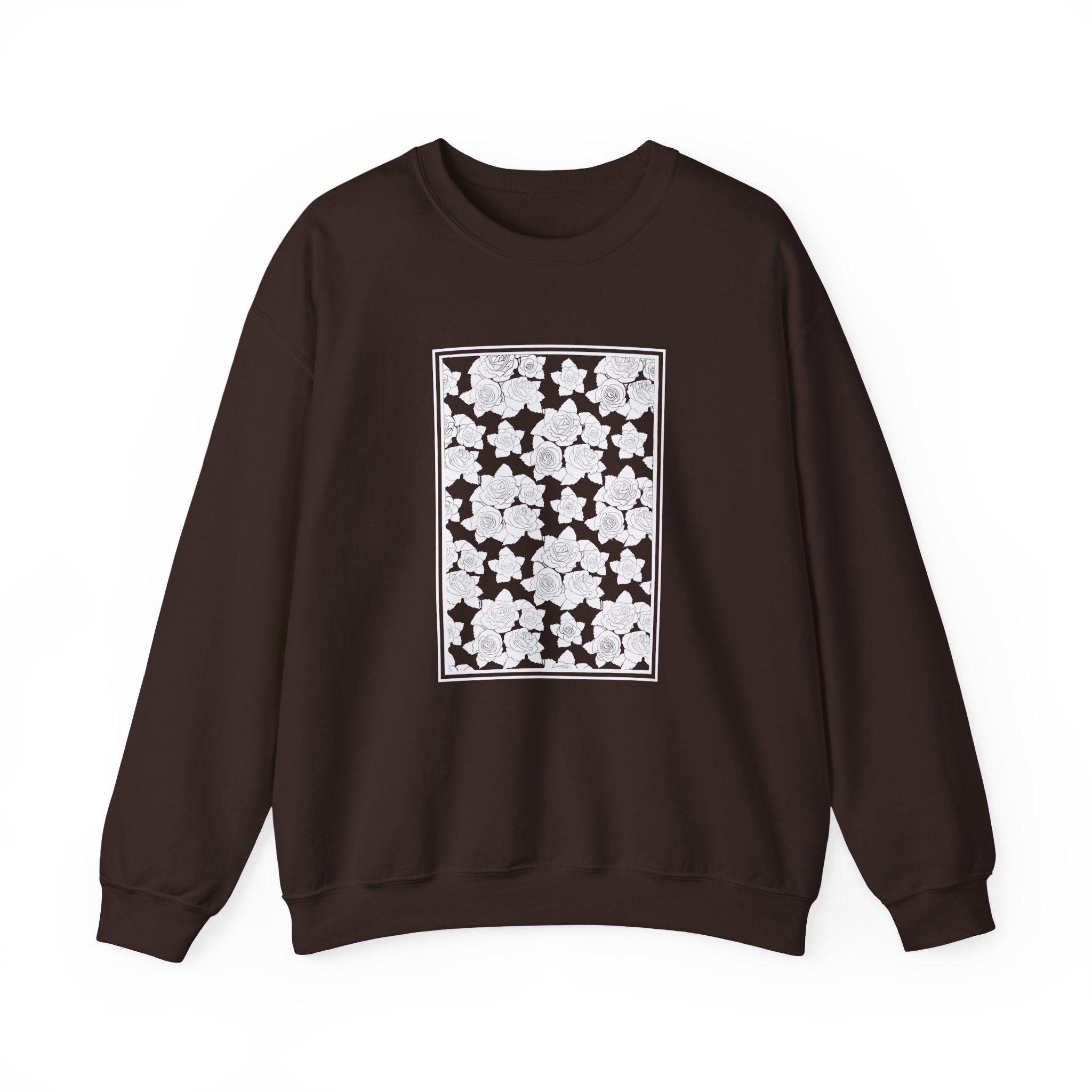 Smoke Floral Unisex Heavy Blend™ Crewneck Sweatshirt - Image 5