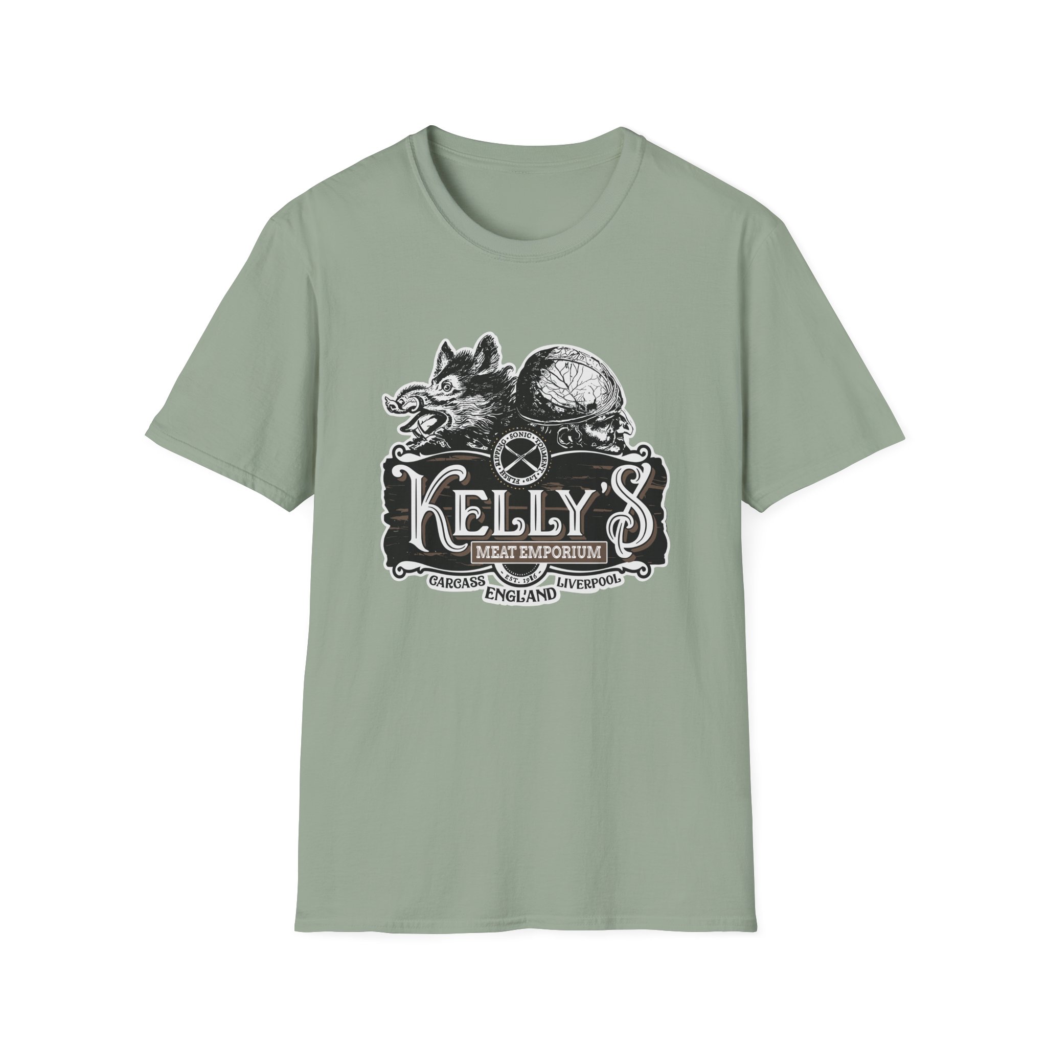 Carcass Kelly's Meat Emporium Unisex Softstyle T-Shirt - Image 17