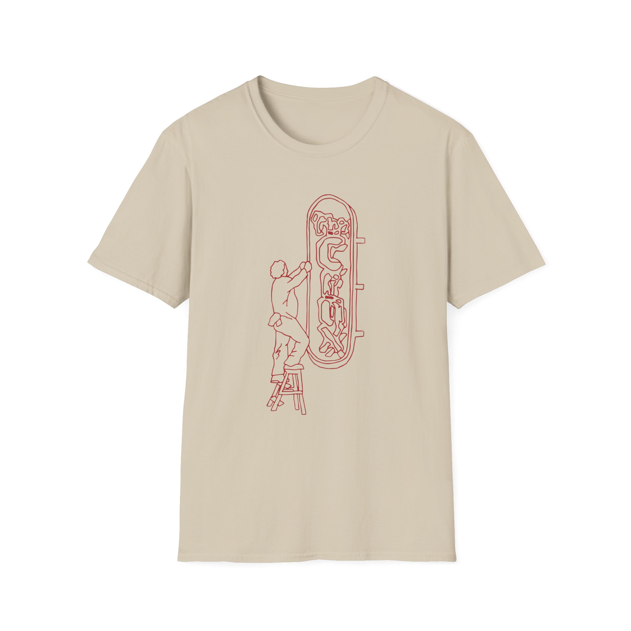 Djo The Crux Sign Ringer Unisex Softstyle T-Shirt - Image 3