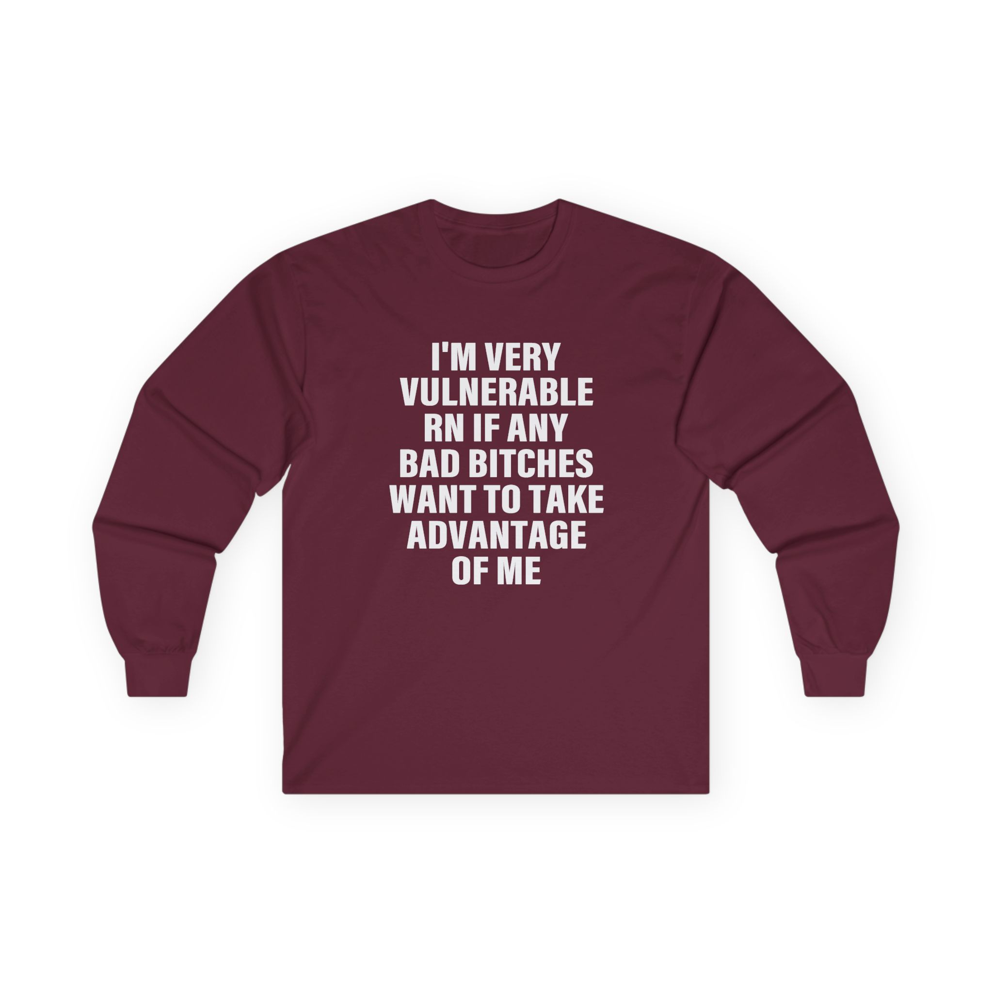 Dom Dolla I'm Very Vulnerable Rn if Any Bad Bitches Want to Take Advantage of Me Unisex Ultra Cotton Long Sleeve Tee - Image 3