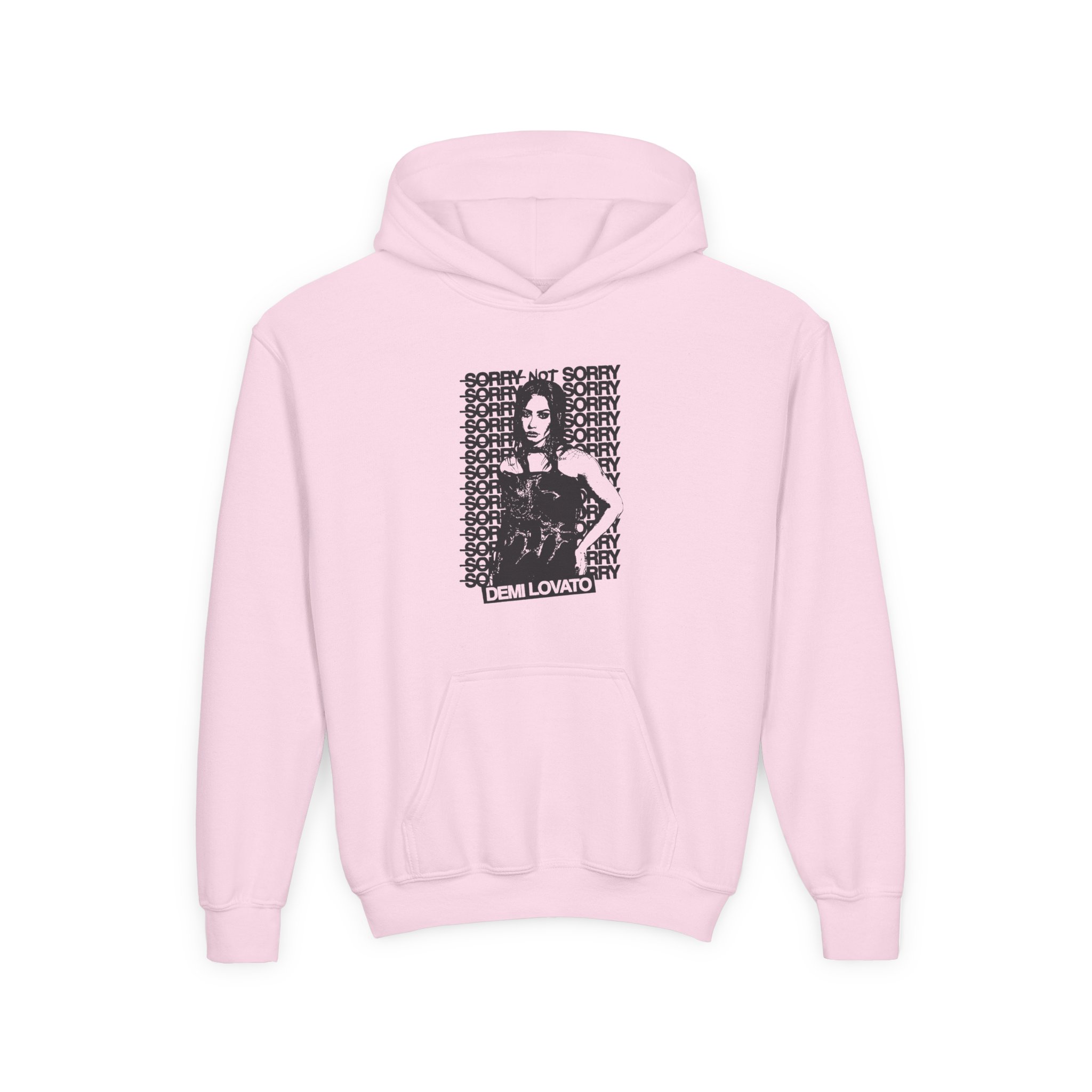 D L Sorry Not Sorry Youth Heavy Blend Hooded Sweatshirt - Image 5