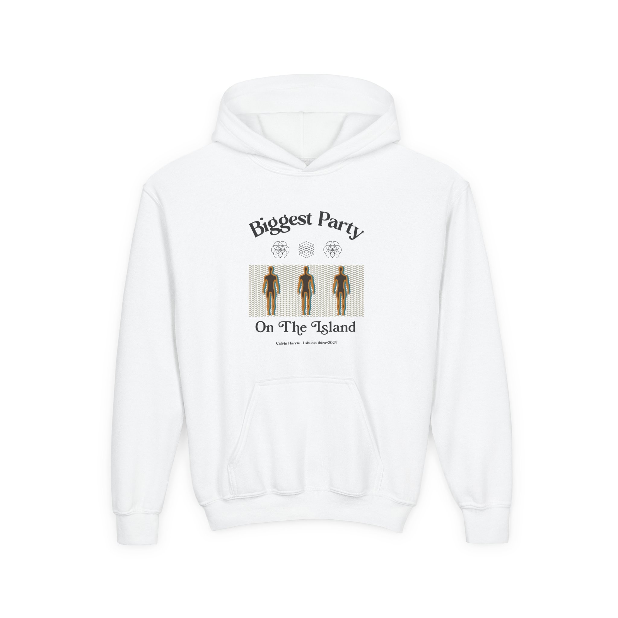 Youth Calvin Harris Ushuaia Higher Island Party Heavy Blend Hooded Sweatshirt