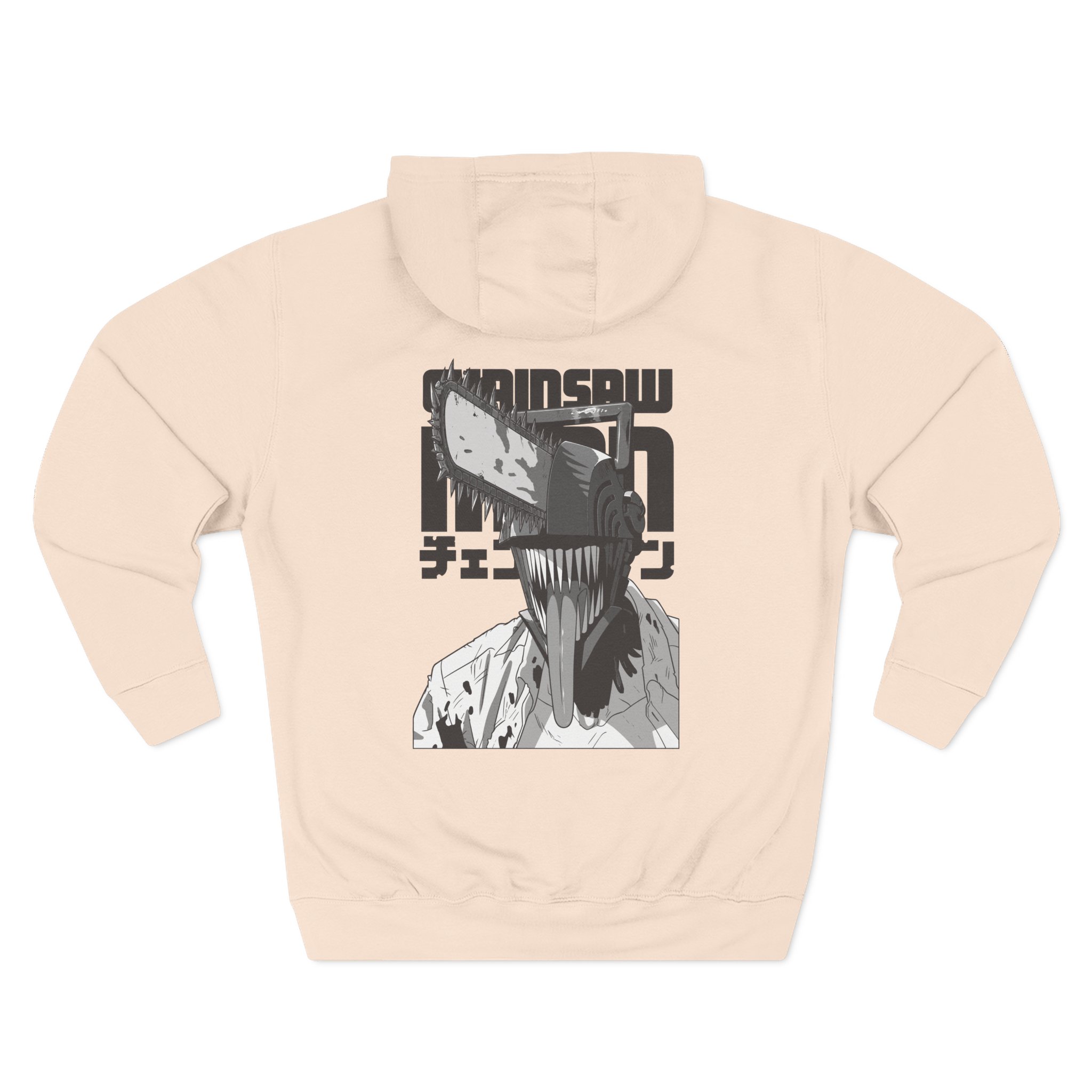 Chainsaw Man Bordeaux Smile Three-Panel Fleece Hoodie - Image 10