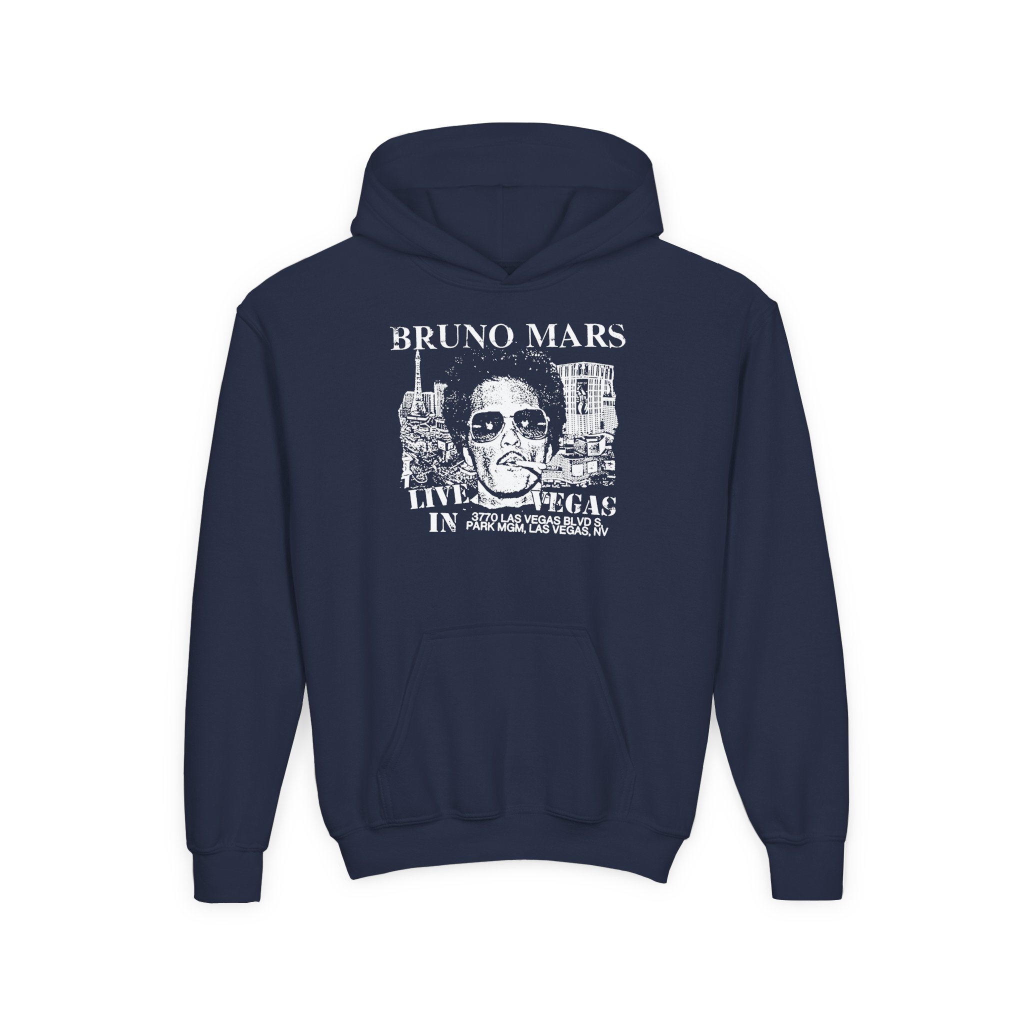 Bruno Mars Live In Vegas Youth Heavy Blend Hooded Sweatshirt - Image 5