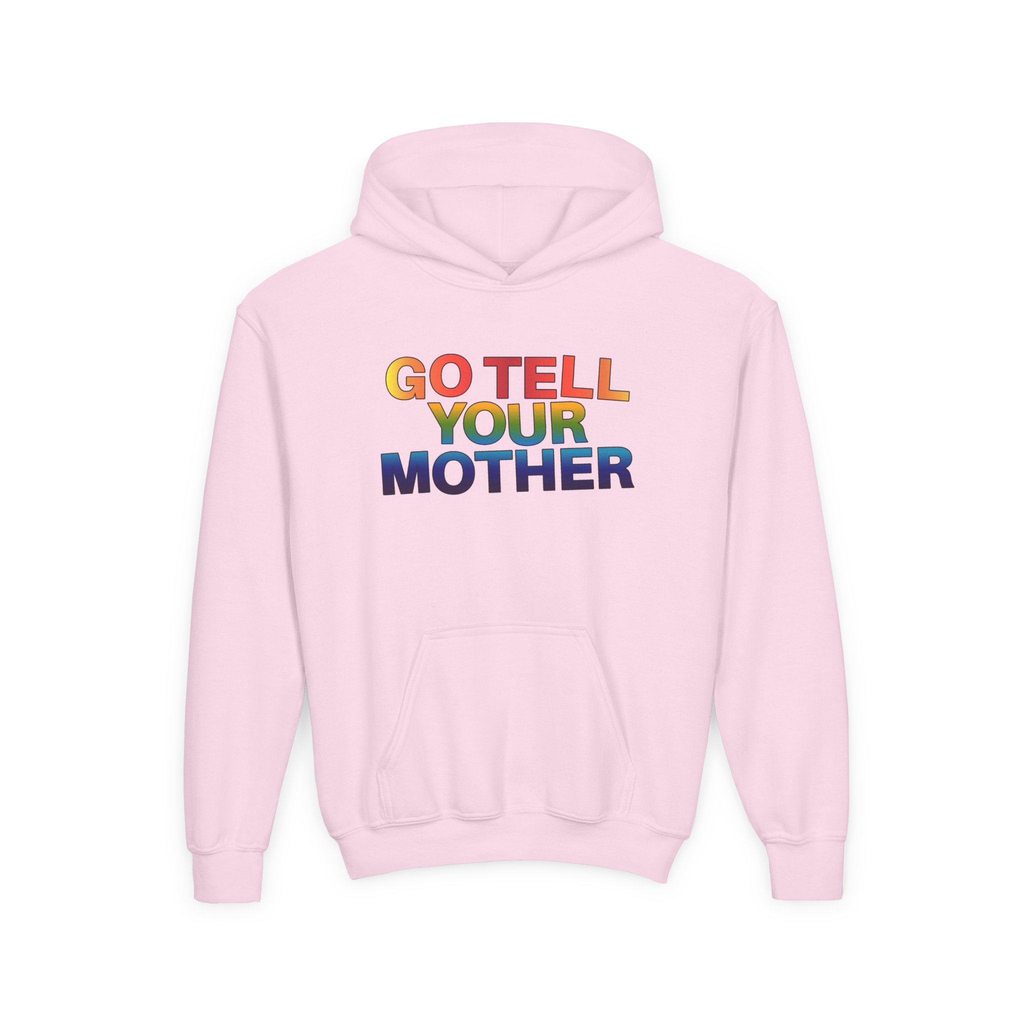D L Go Tell Your Mother Youth Heavy Blend Hooded Sweatshirt - Image 5
