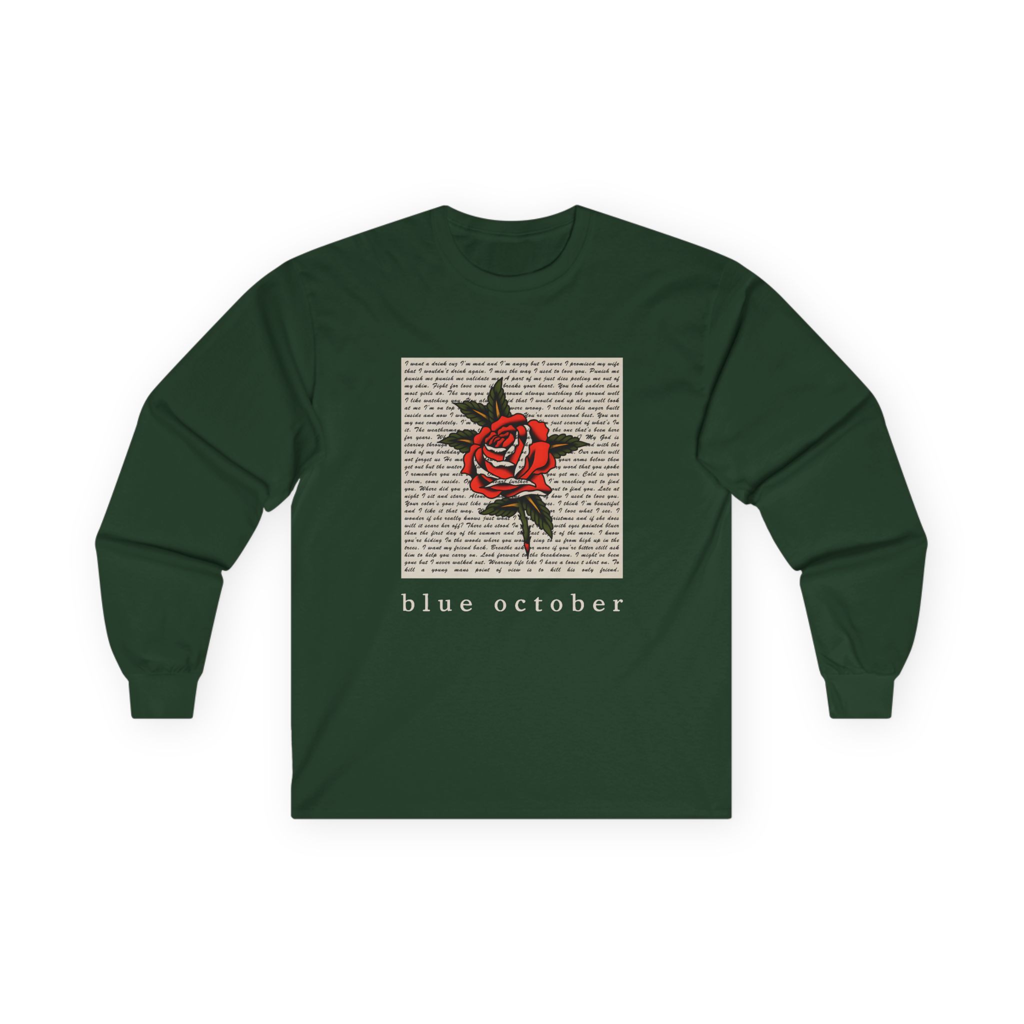 Blue October Rose Lyric Unisex Ultra Cotton Long Sleeve Tee - Image 7