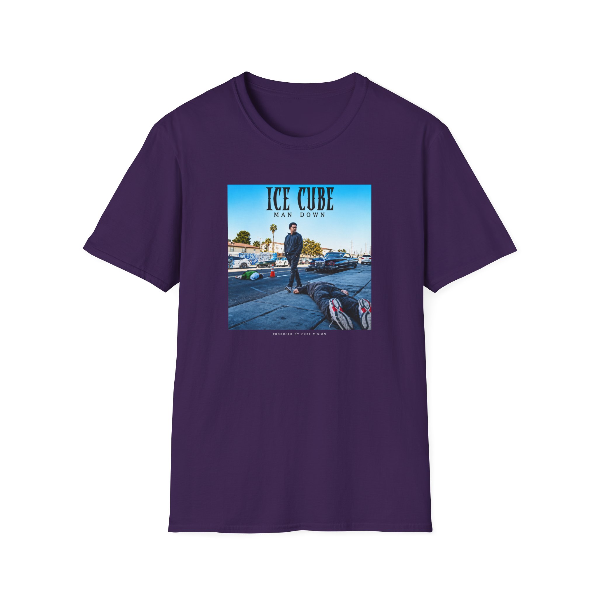 Ice Cube Man Down Street Unisex Softstyle T-Shirt - Image 19