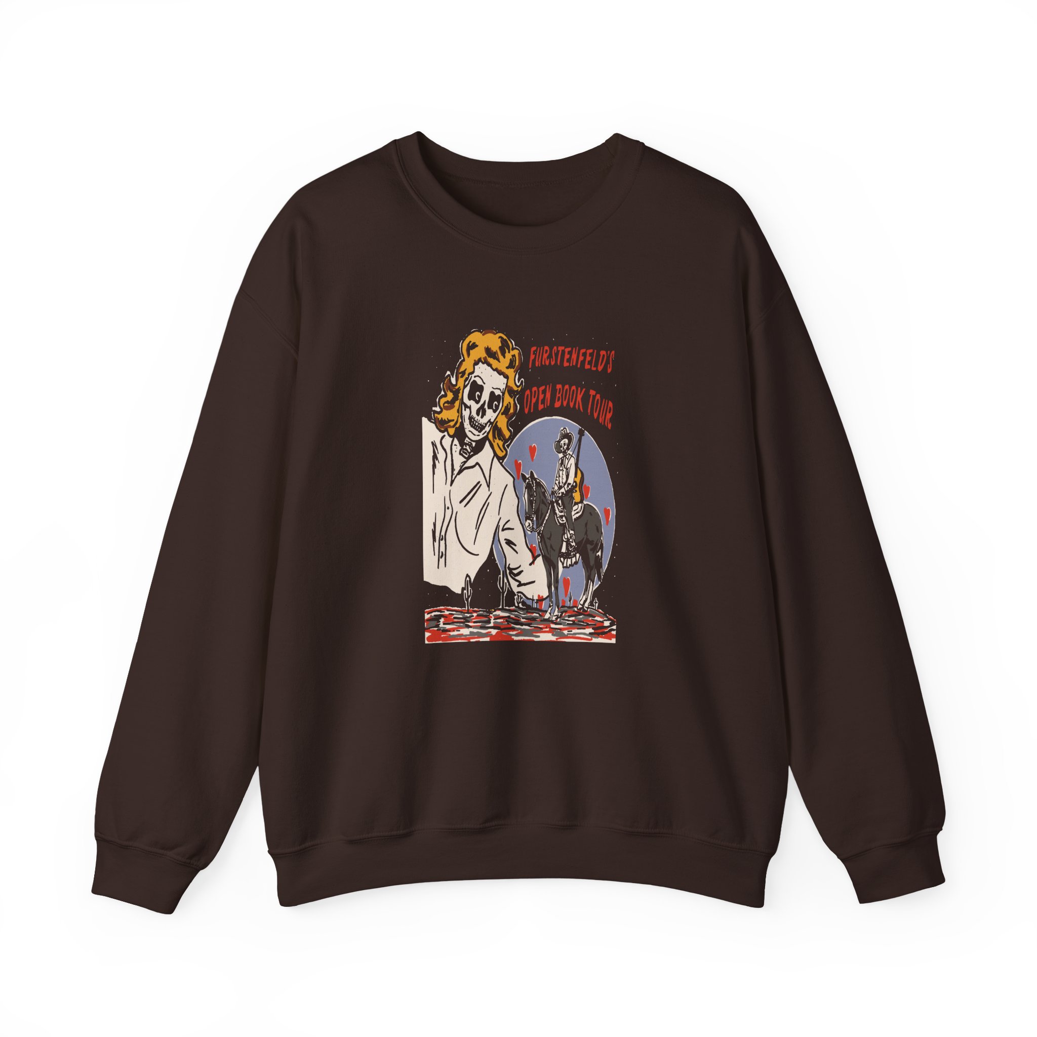 Blue October Open Book Skeleton Cowboy Unisex Heavy Blend™ Crewneck Sweatshirt - Image 3