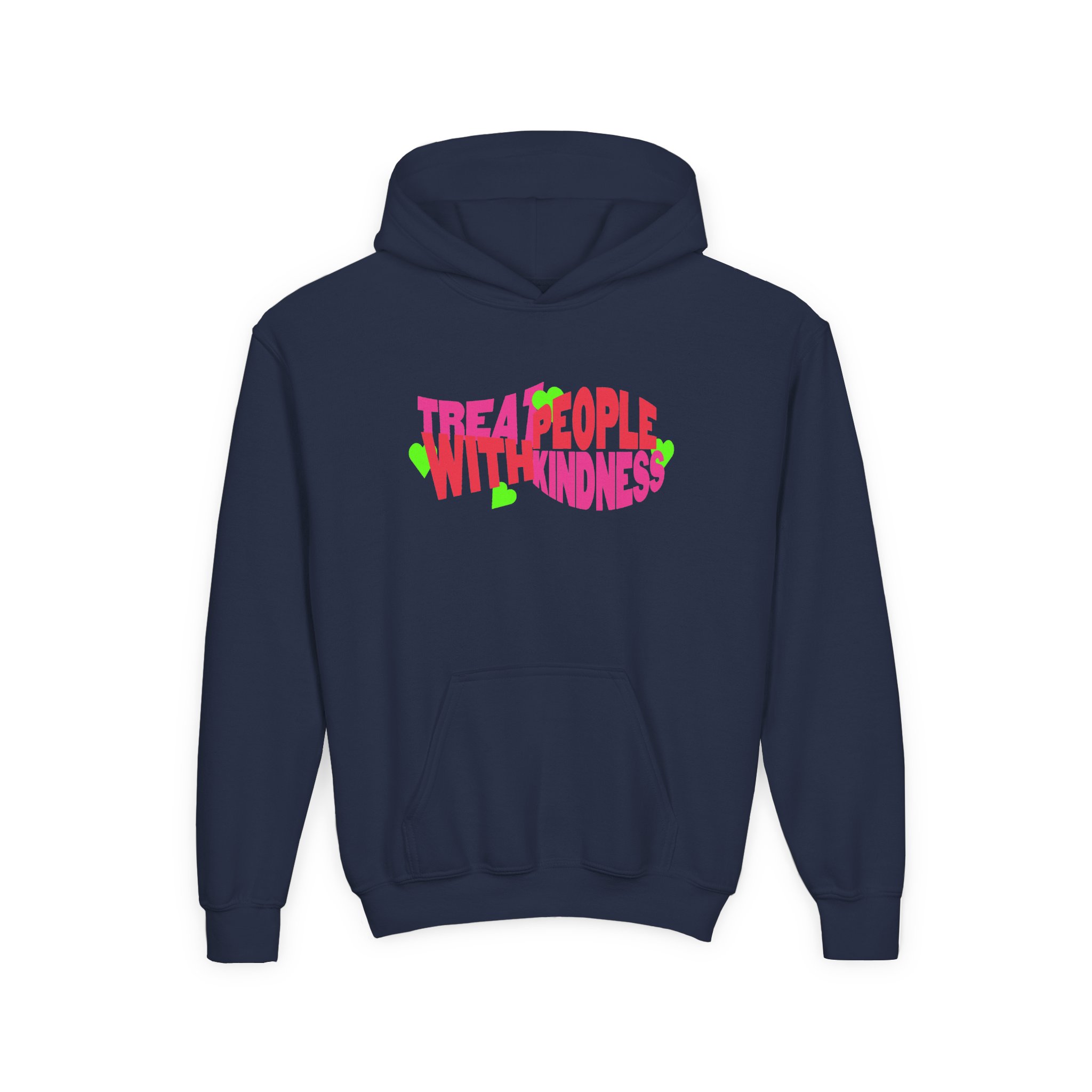 Love on Tour Treat People With Kindness Youth Heavy Blend Hooded Sweatshirt - Image 7