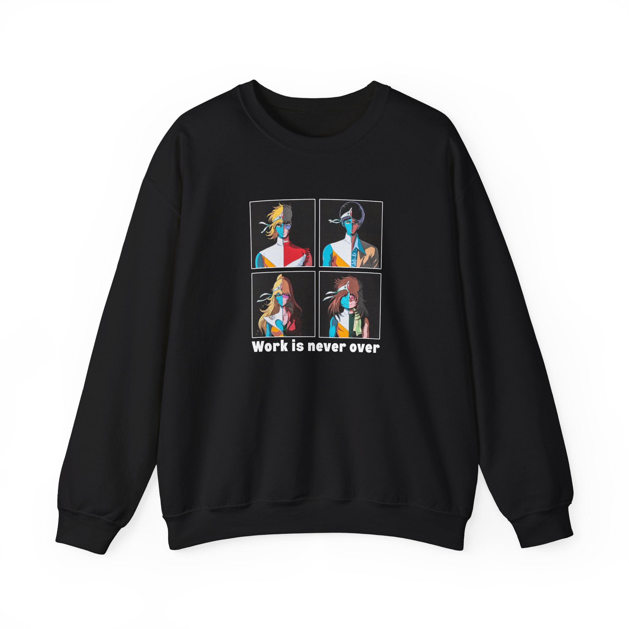 Daft Punk Work is never over Unisex Heavy Blend™ Crewneck Sweatshirt