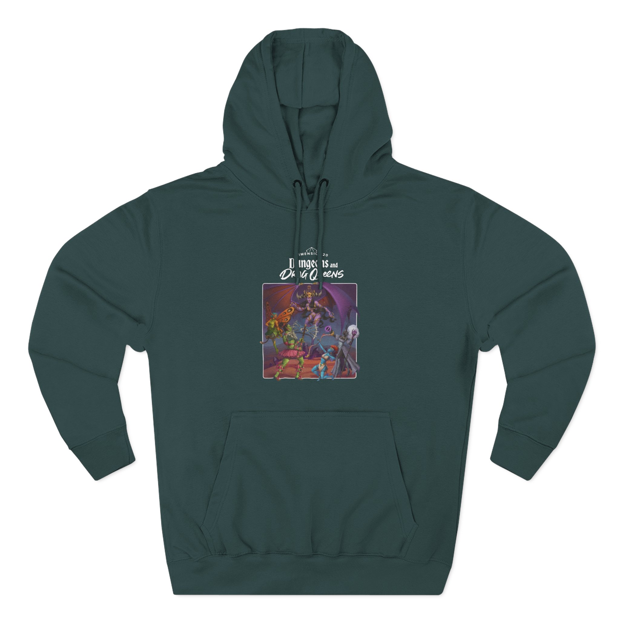 Dropout Dungeons and Drag Queens Three-Panel Fleece Hoodie - Image 3