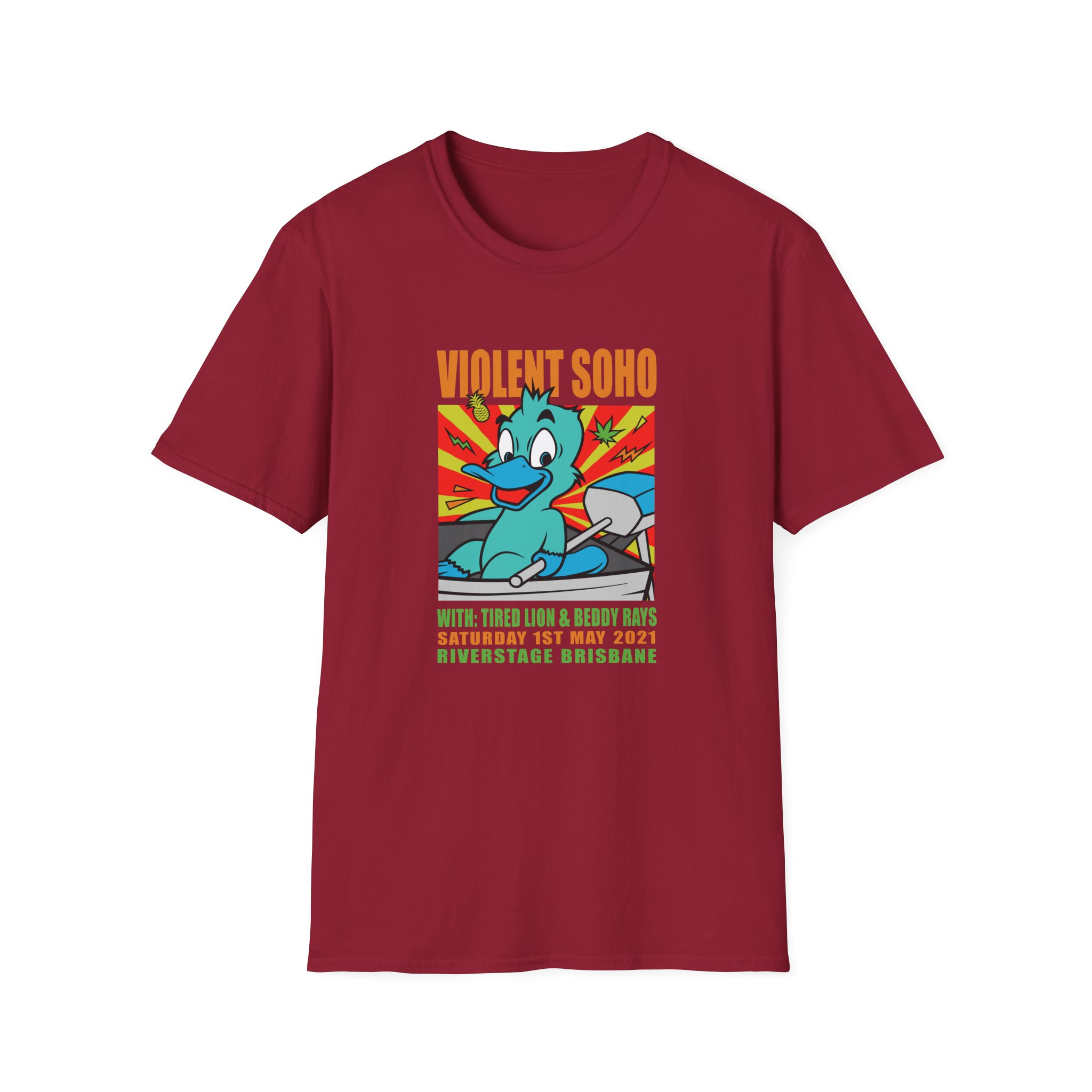 Violent Soho Event Poster Unisex Softstyle T-Shirt - Image 25