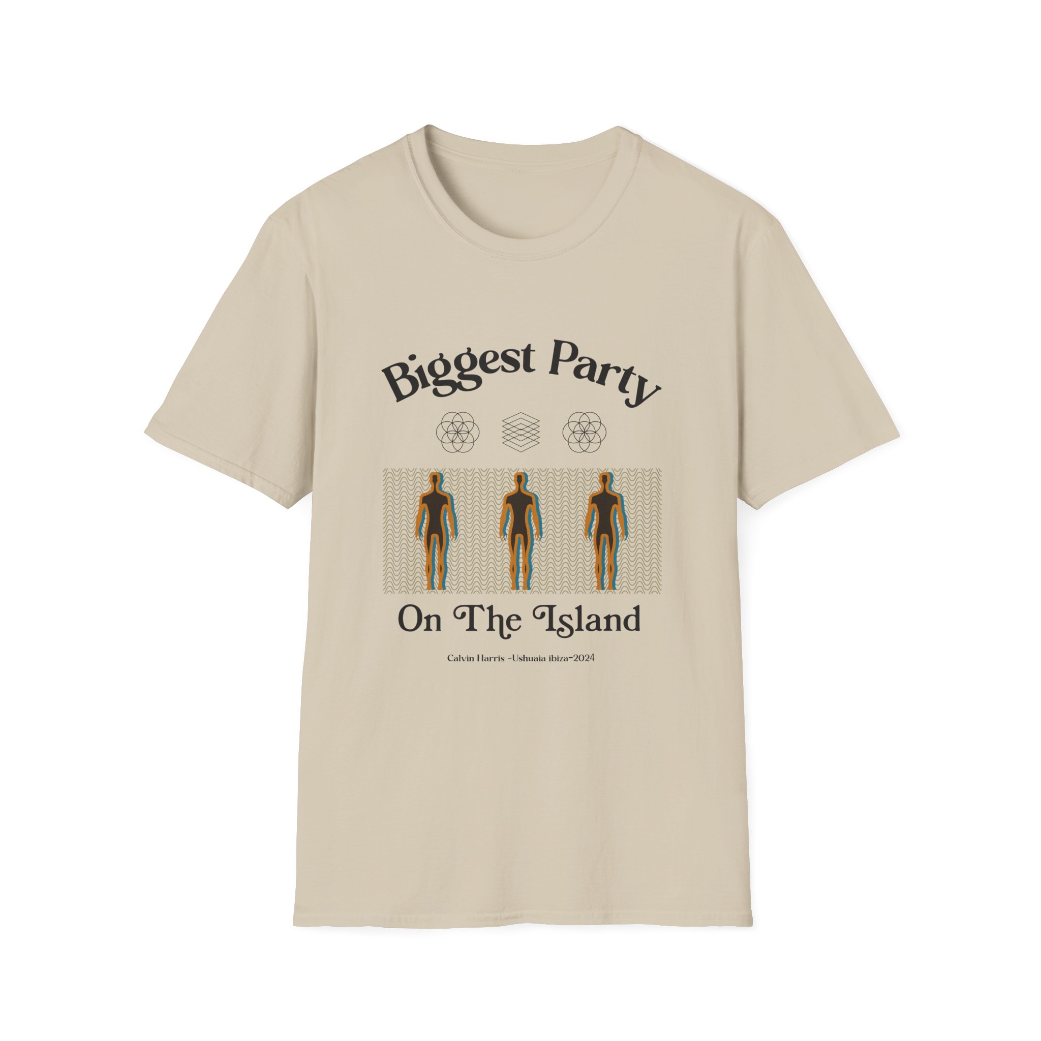 Calvin Harris Ushuaia Higher Island Party Unisex Softstyle T-Shirt - Image 3