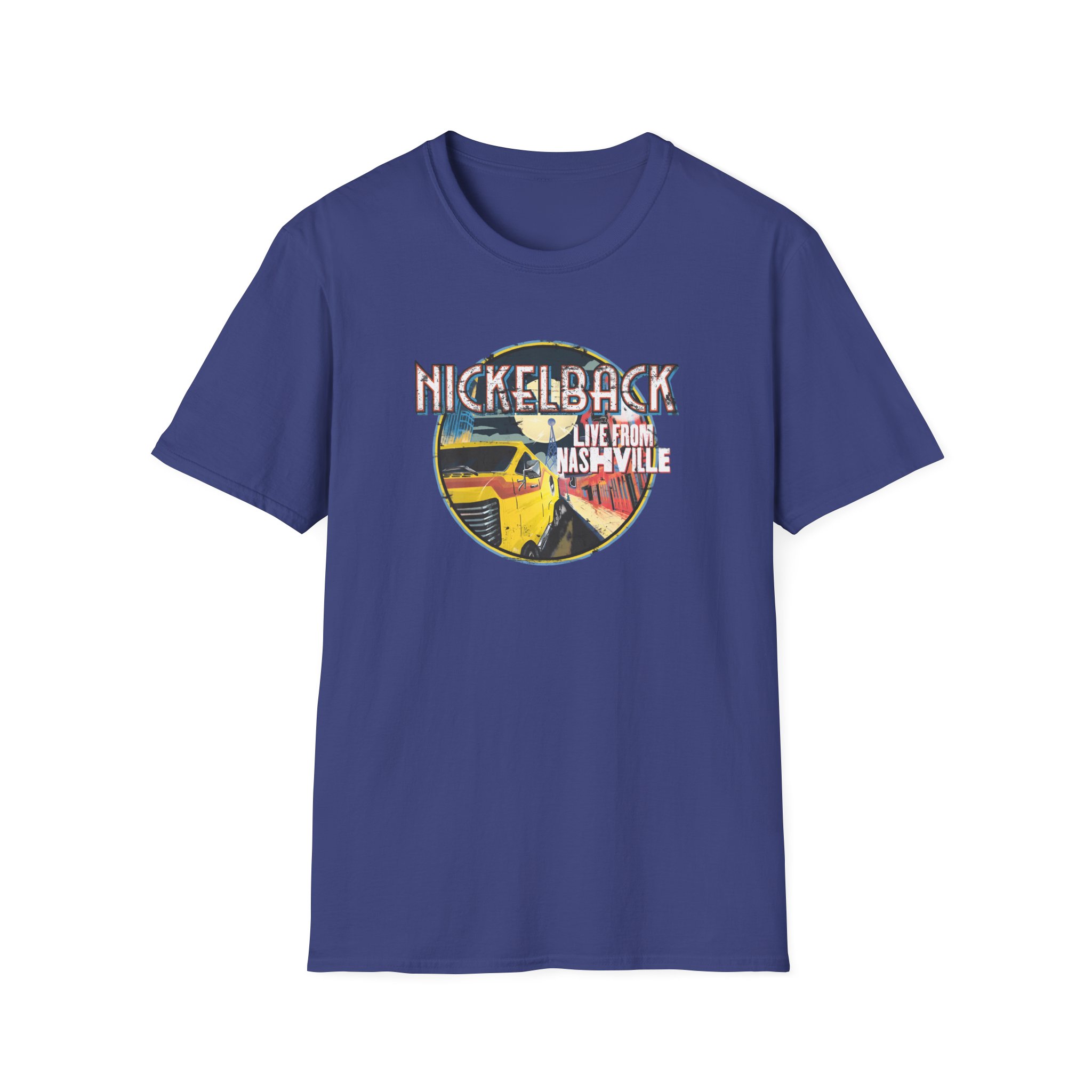 Nickelback Live From Nashville B&W Raglan Unisex Softstyle T-shirt - Image 9