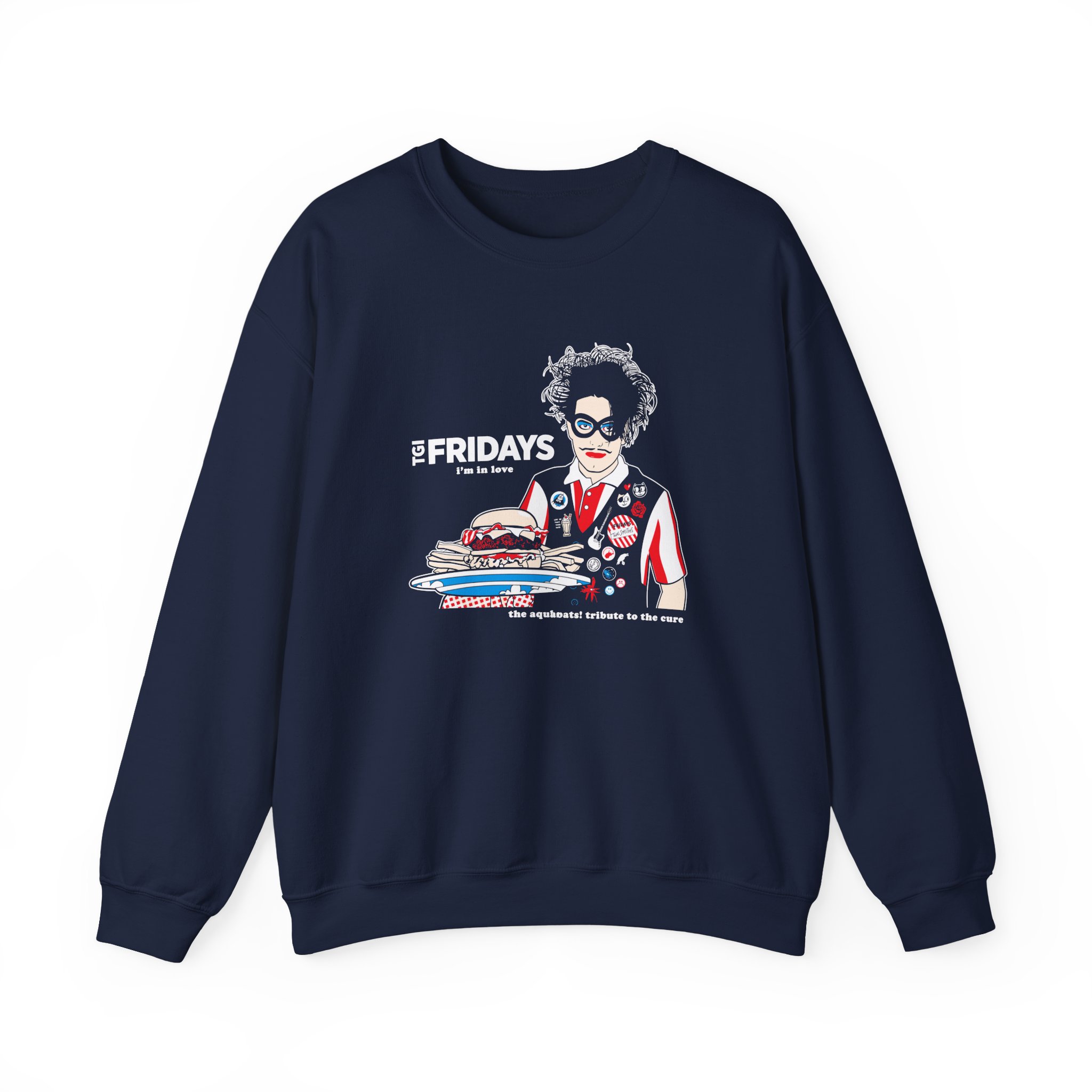 The Aquabats! TGI Fridays I’m In Love Tribute To The Cure Unisex Heavy Blend™ Crewneck Sweatshirt - Image 13