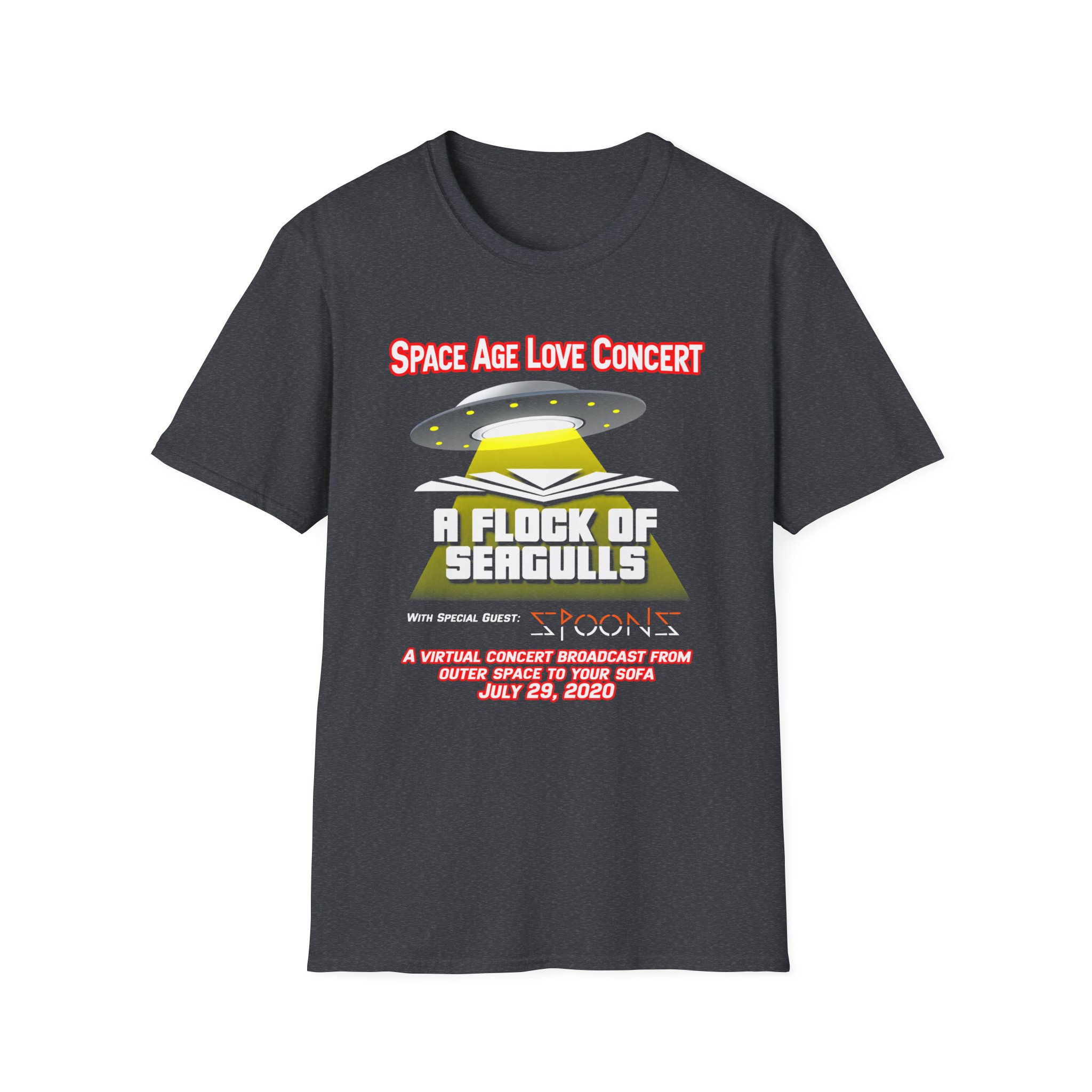 A Flock of Seagulls Space Age Love Concert Unisex Softstyle T-Shirt - Image 11