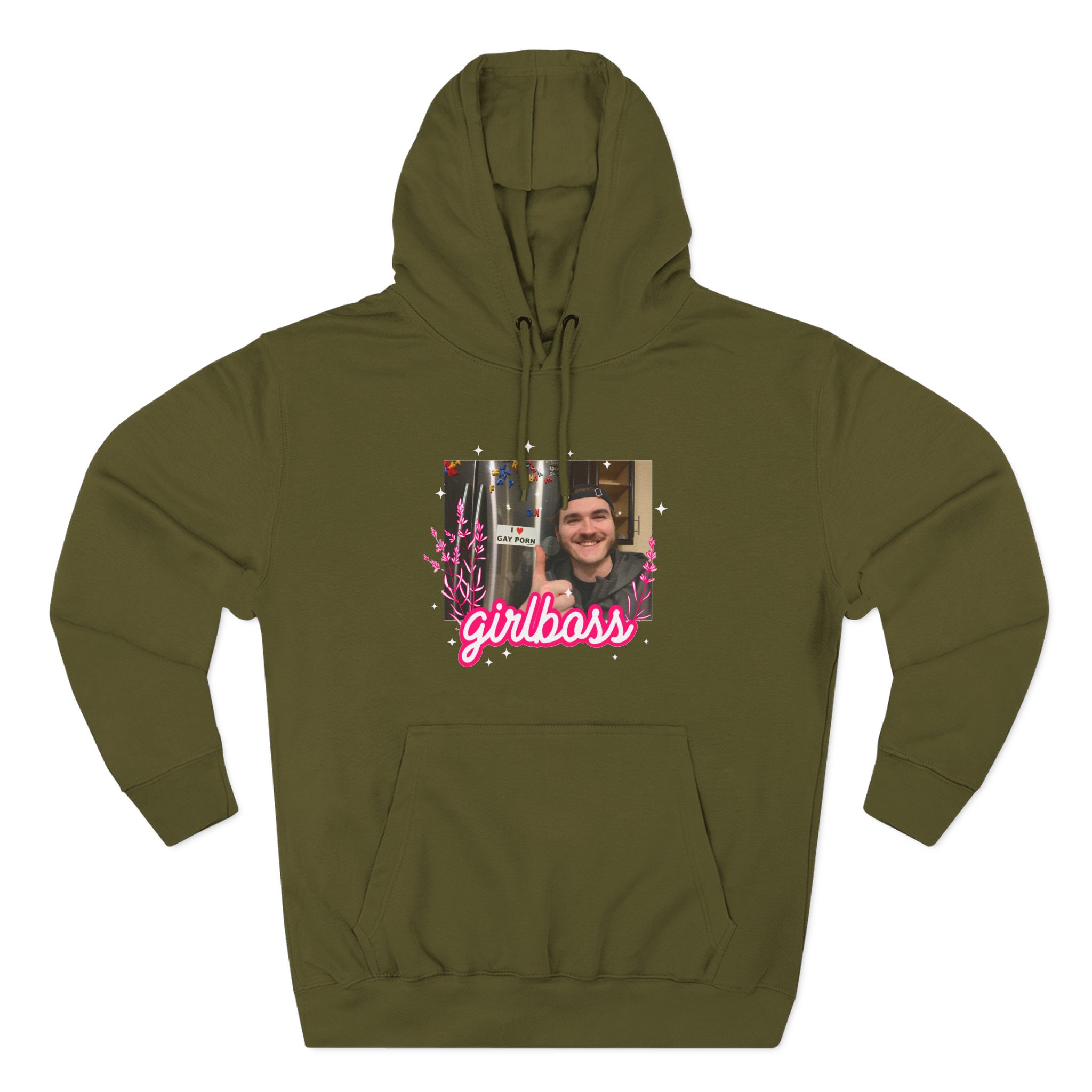 Jschlatt Girlboss Three-Panel Fleece Hoodie - Image 5