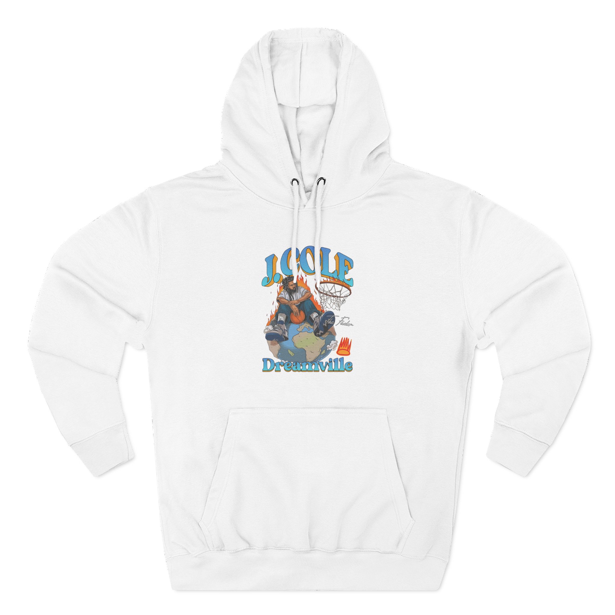 J Cole "Dreamville World" Three-Panel Fleece Hoodie - Image 3