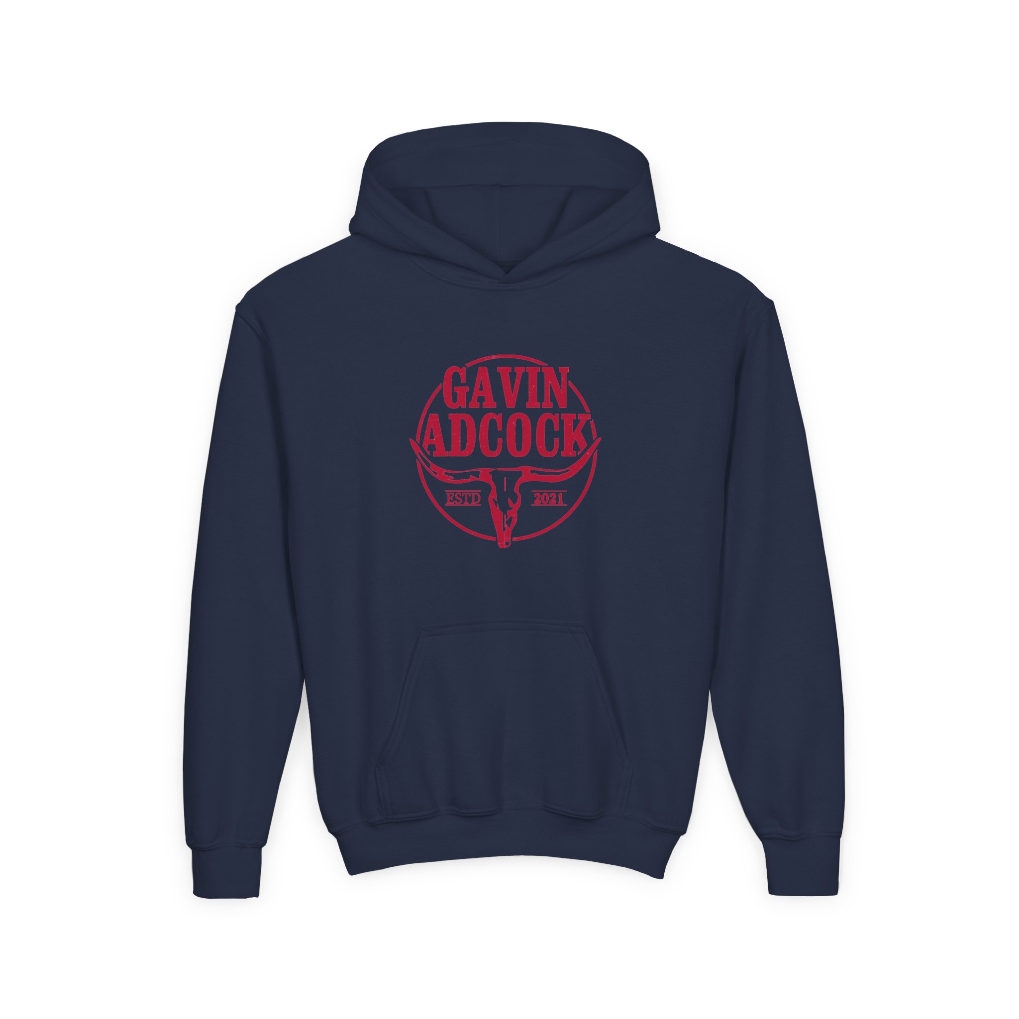 Gavin Adcock Logo Youth Heavy Blend Hooded Sweatshirt - Image 3