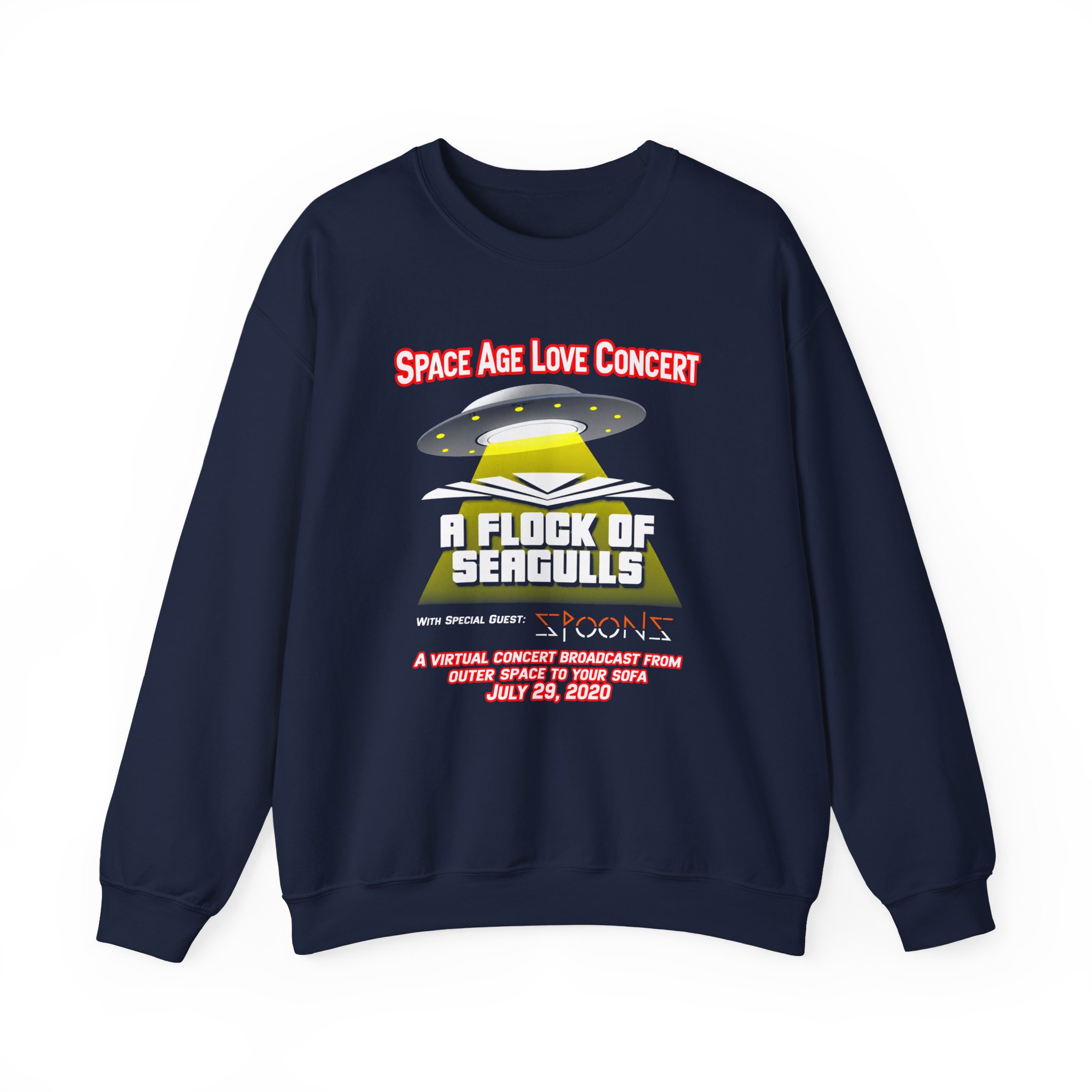 A Flock of Seagulls Space Age Love Concert Unisex Heavy Blend™ Crewneck Sweatshirt - Image 11