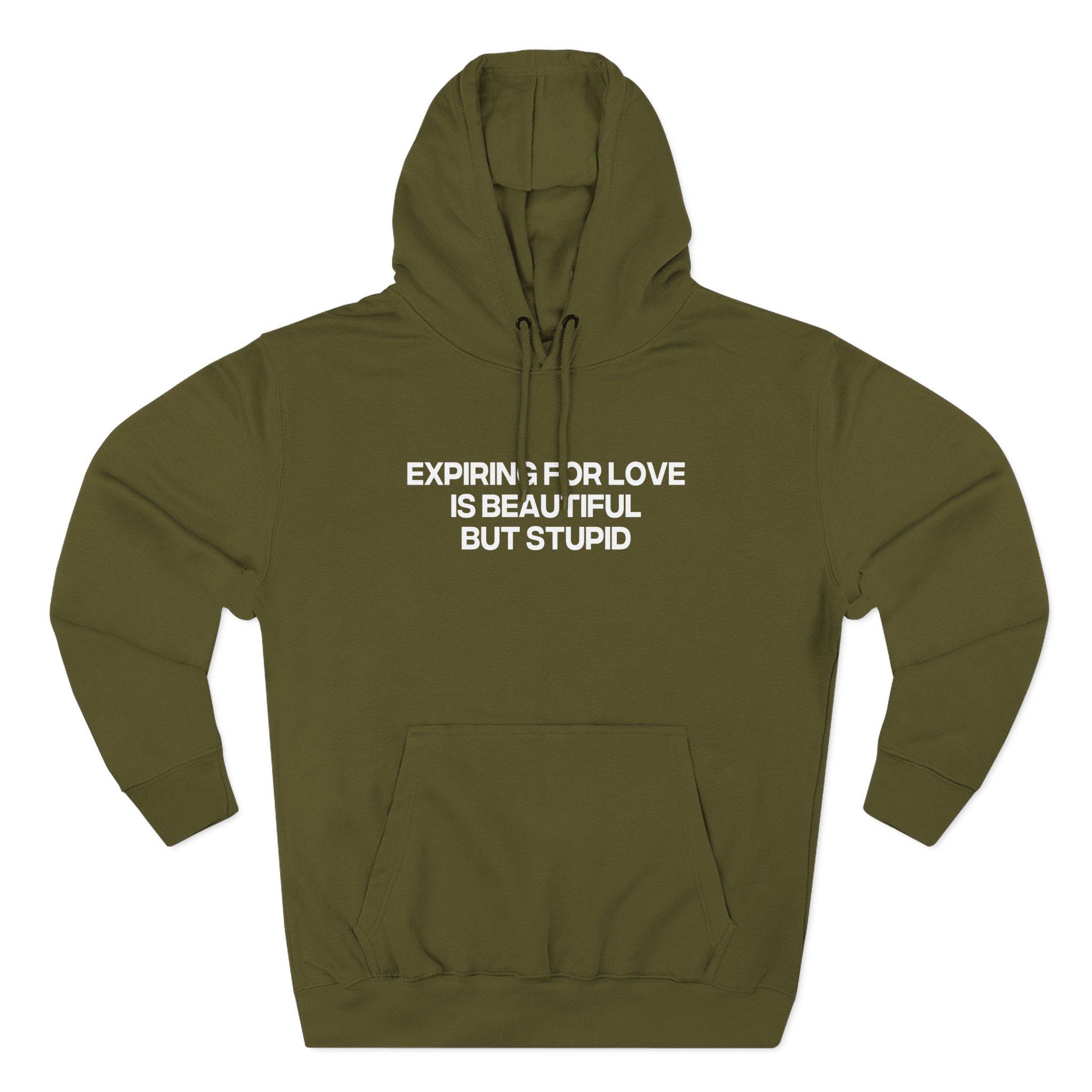 Jenny Holzer Expiring for Love is Beautiful but Stupid Three-Panel Fleece Hoodie - Image 5