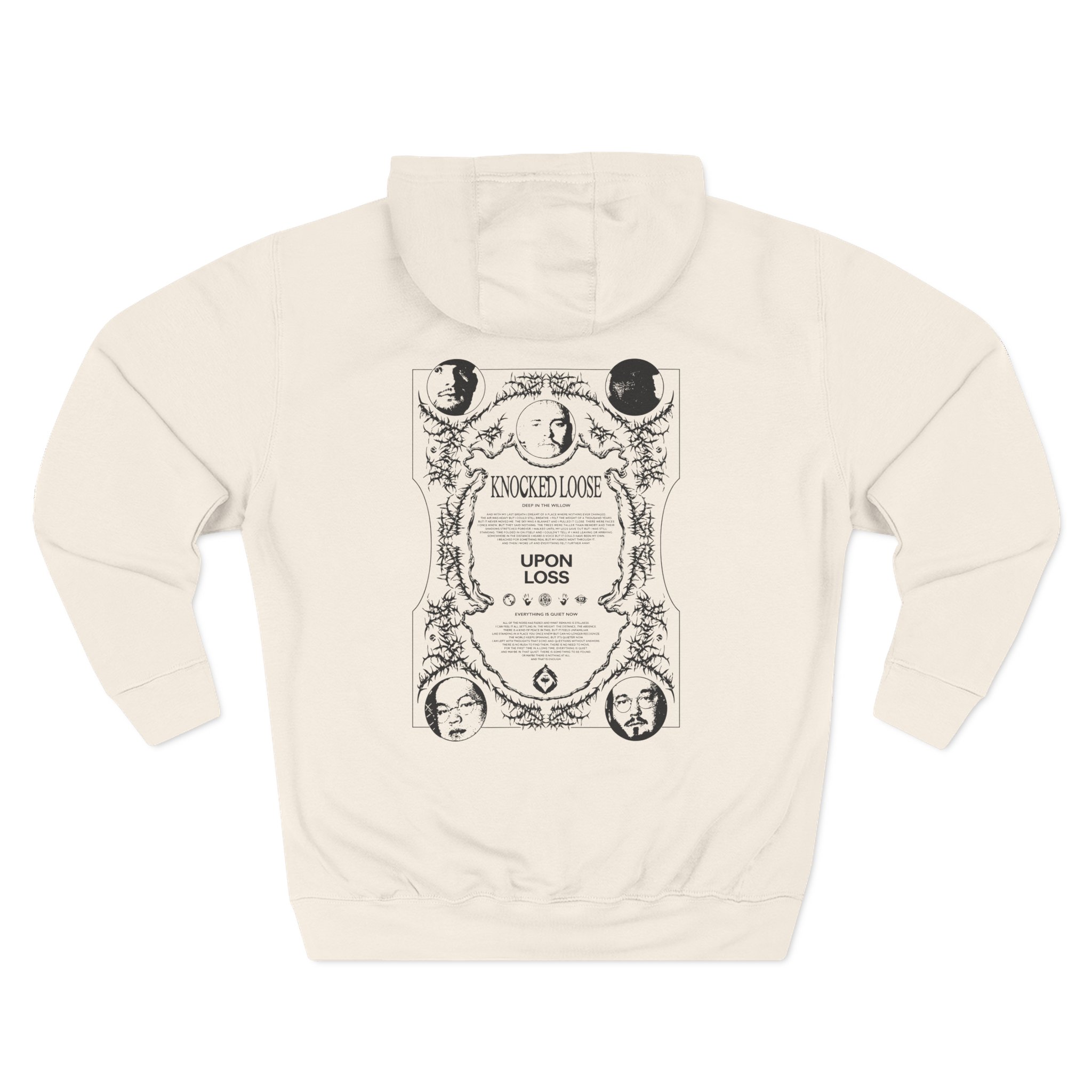 Knocked Loose Upon Loss Wolves Three-Panel Fleece Hoodie - Image 4