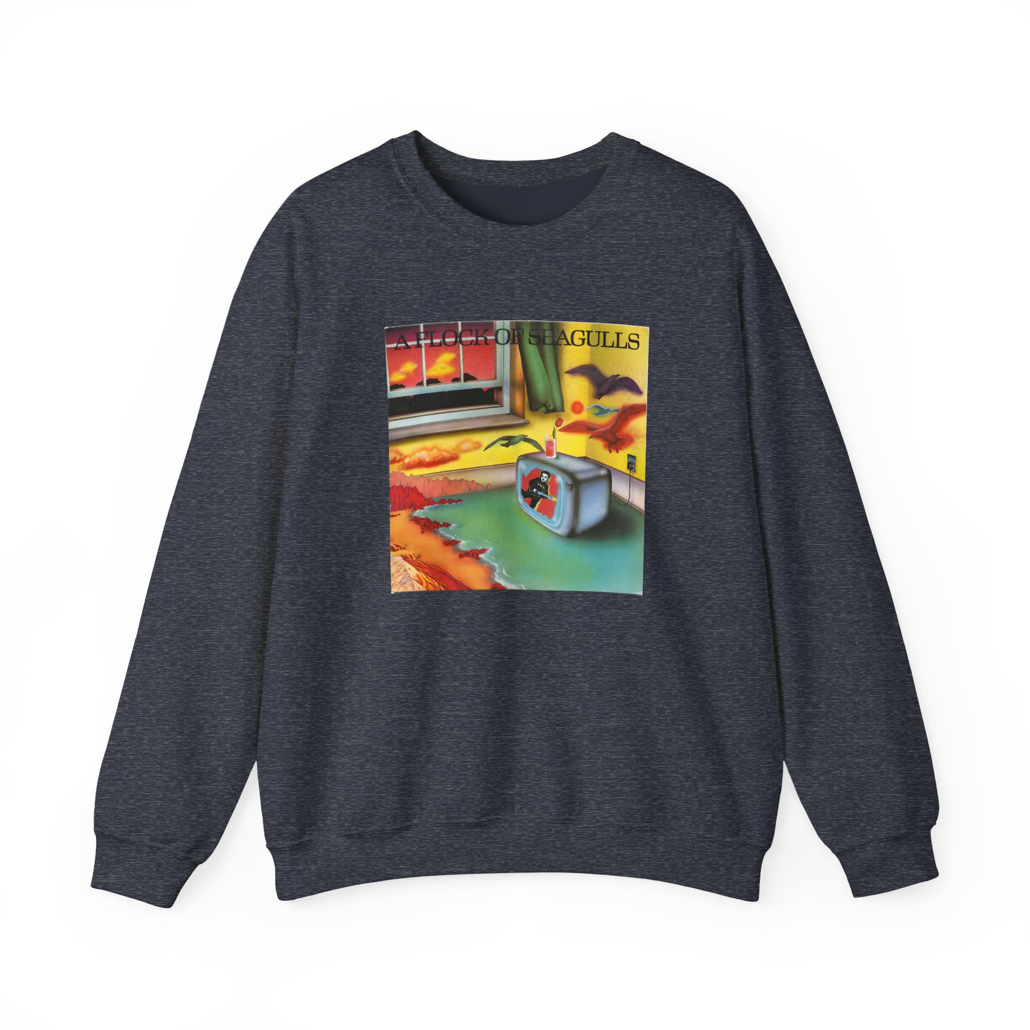 A Flock of Seagulls Original Album Cover Unisex Heavy Blend™ Crewneck Sweatshirt - Image 5