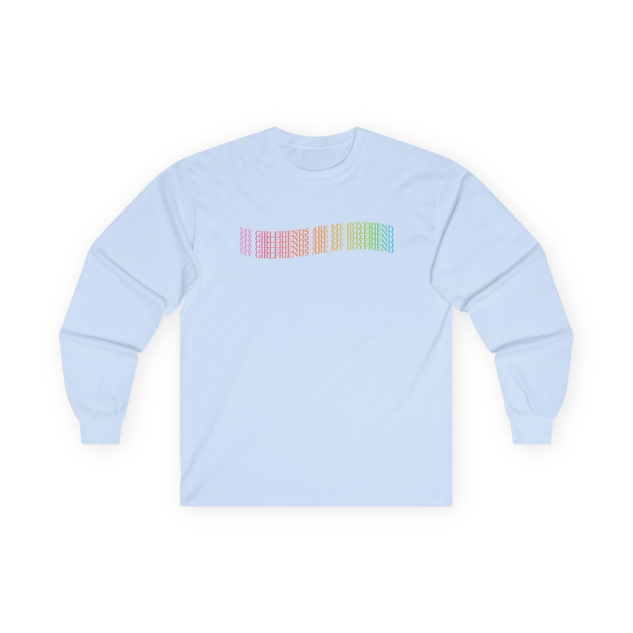 D L My Girlfriends Are My Boyfriend Pride Unisex Ultra Cotton Long Sleeve Tee - Image 5
