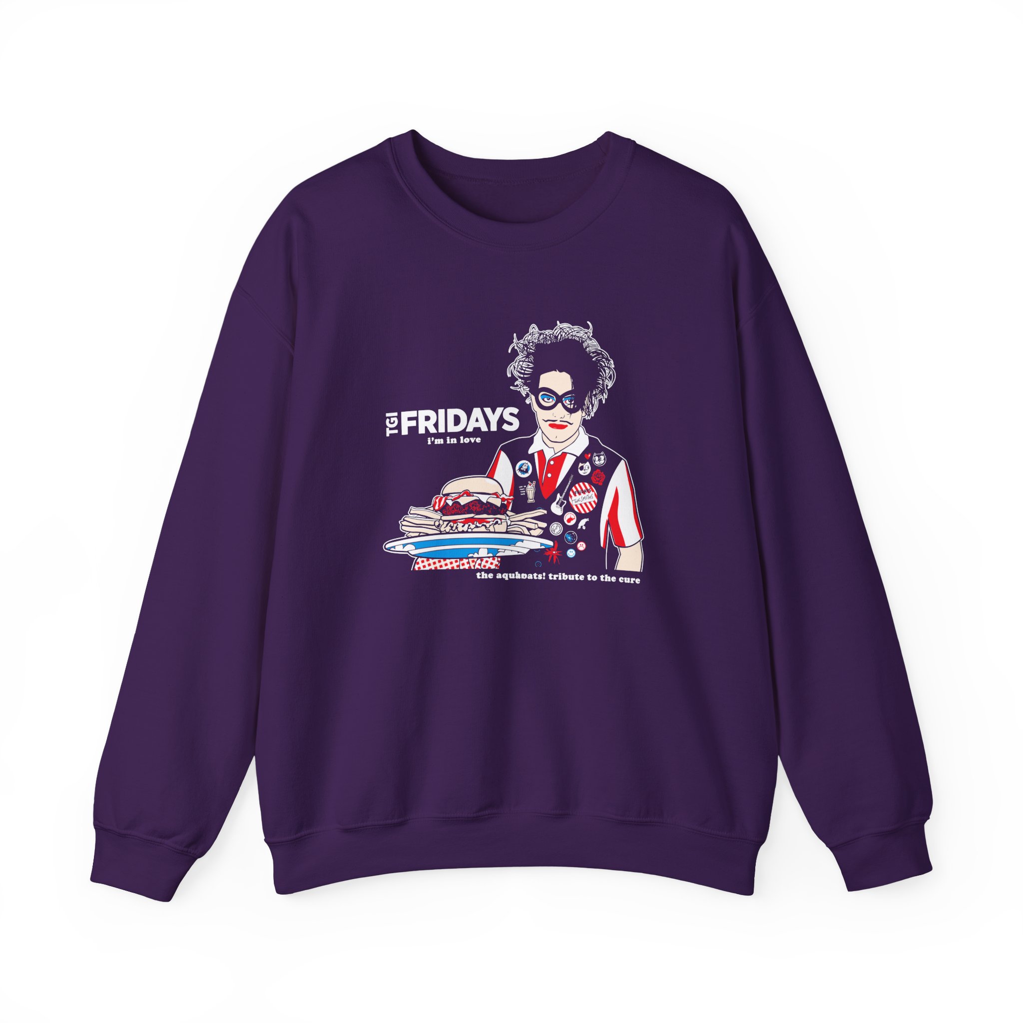 The Aquabats! TGI Fridays I’m In Love Tribute To The Cure Unisex Heavy Blend™ Crewneck Sweatshirt - Image 15