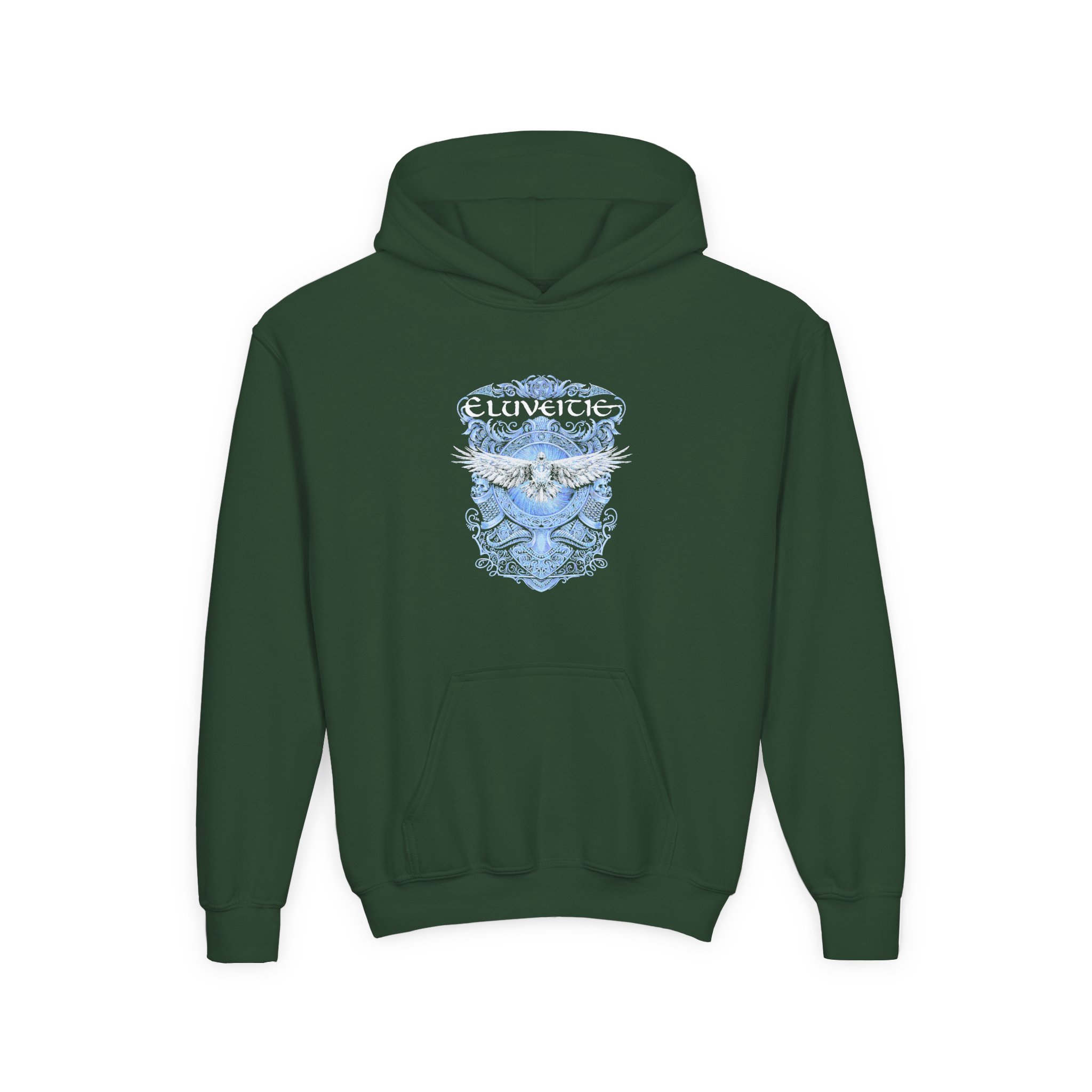 Eluveitie Dark Raven Youth Heavy Blend Hooded Sweatshirt - Image 3