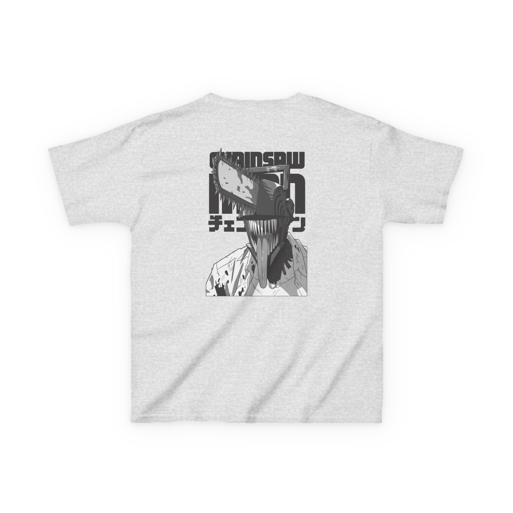 Chainsaw Man Bordeaux Smile Kids Heavy Cotton™ Tee - Image 6