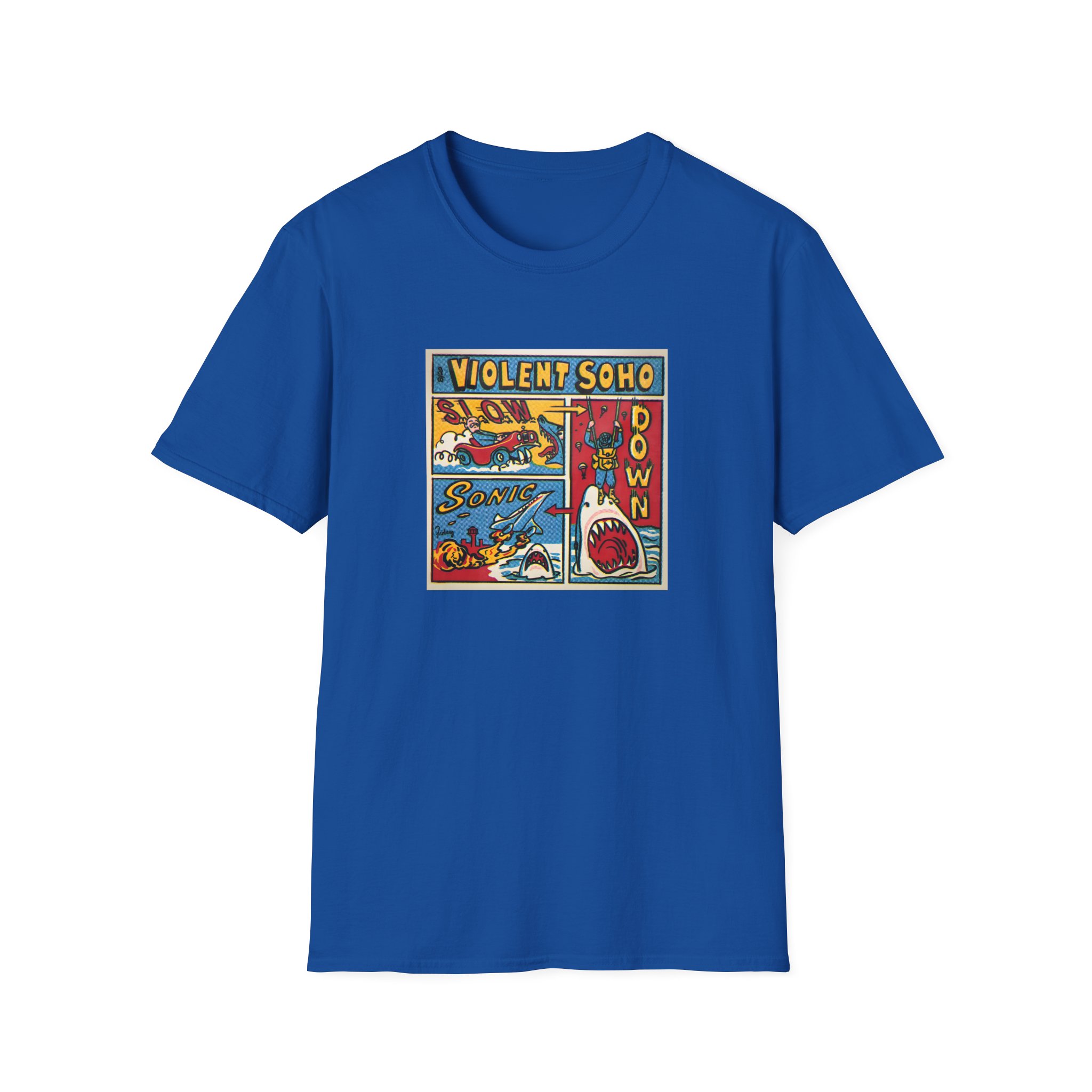 Violent Soho Slow Down Sonic Unisex Softstyle T-Shirt - Image 17