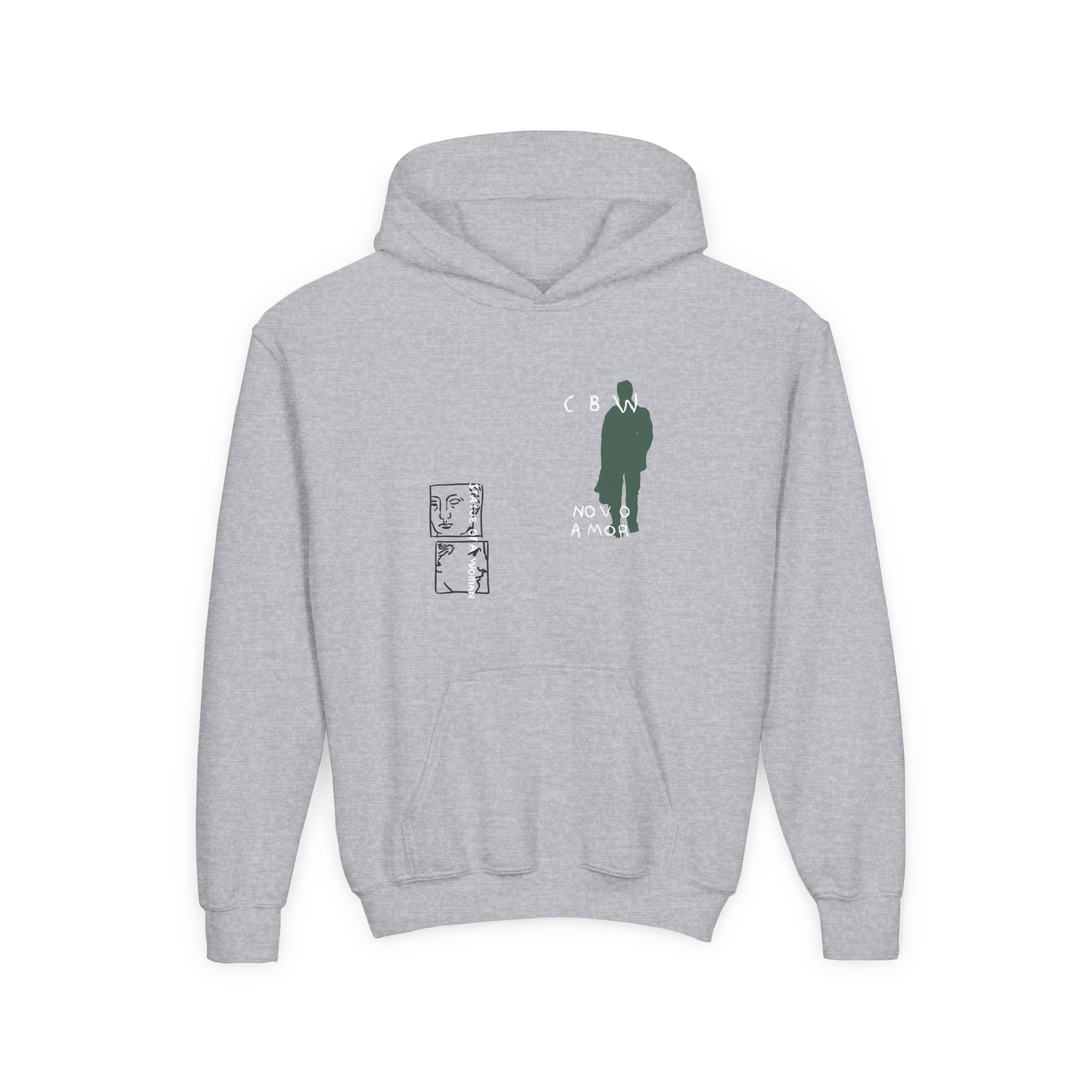 Novo Amor Statue Youth Heavy Blend Hooded Sweatshirt