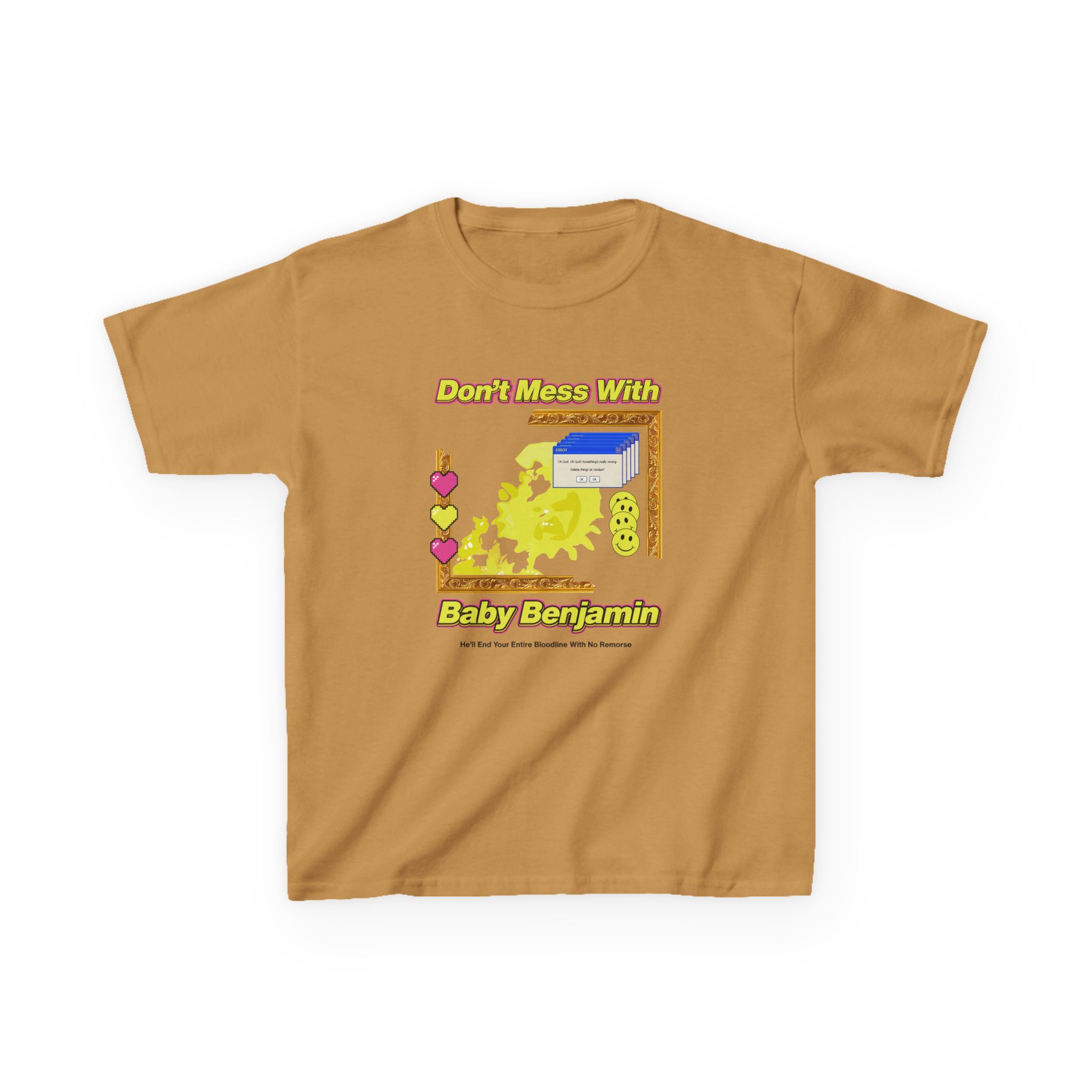 Garrett Watts Don't Mess With Baby Benjamin Kids Heavy Cotton™ Tee - Image 9