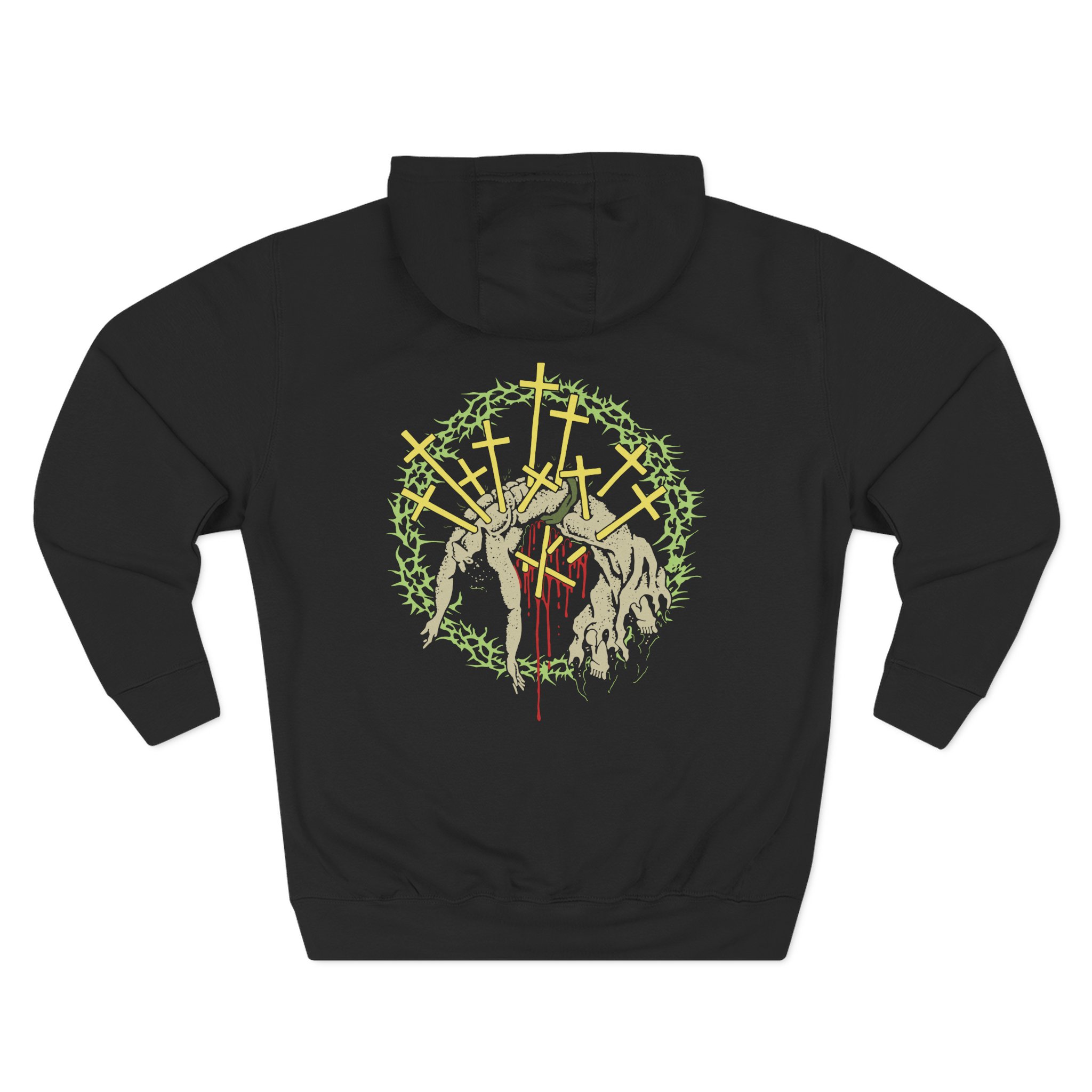 Knocked Loose Crown of Thorns Three-Panel Fleece Hoodie - Image 2