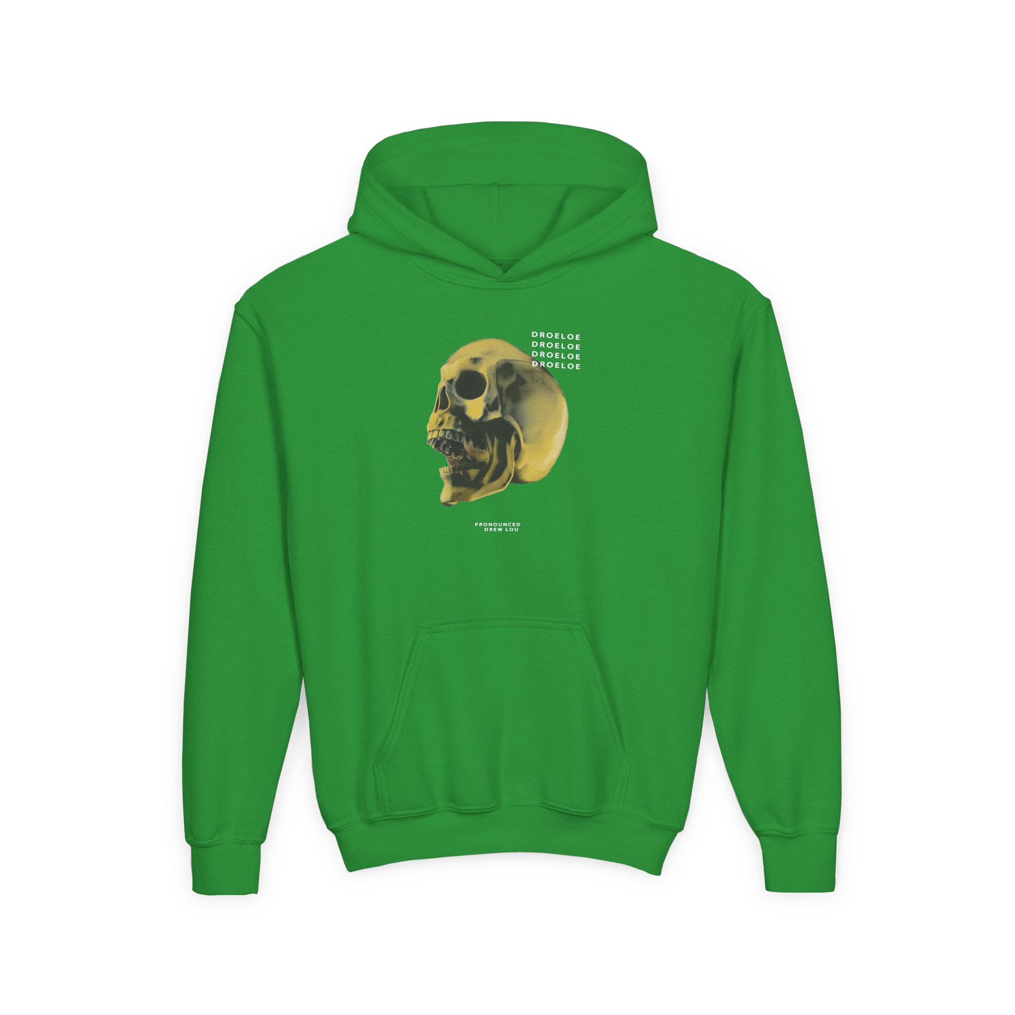 Deadbeats Gold Skull Youth Heavy Blend Hooded Sweatshirt - Image 7